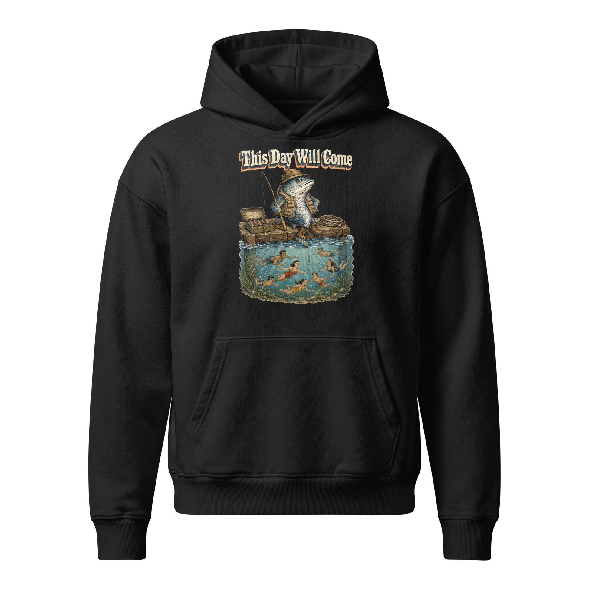 Fishing Lovers | Unisex Relaxed Mid-Weight Hooded Sweatshirt | This Day Will Come by printfluence