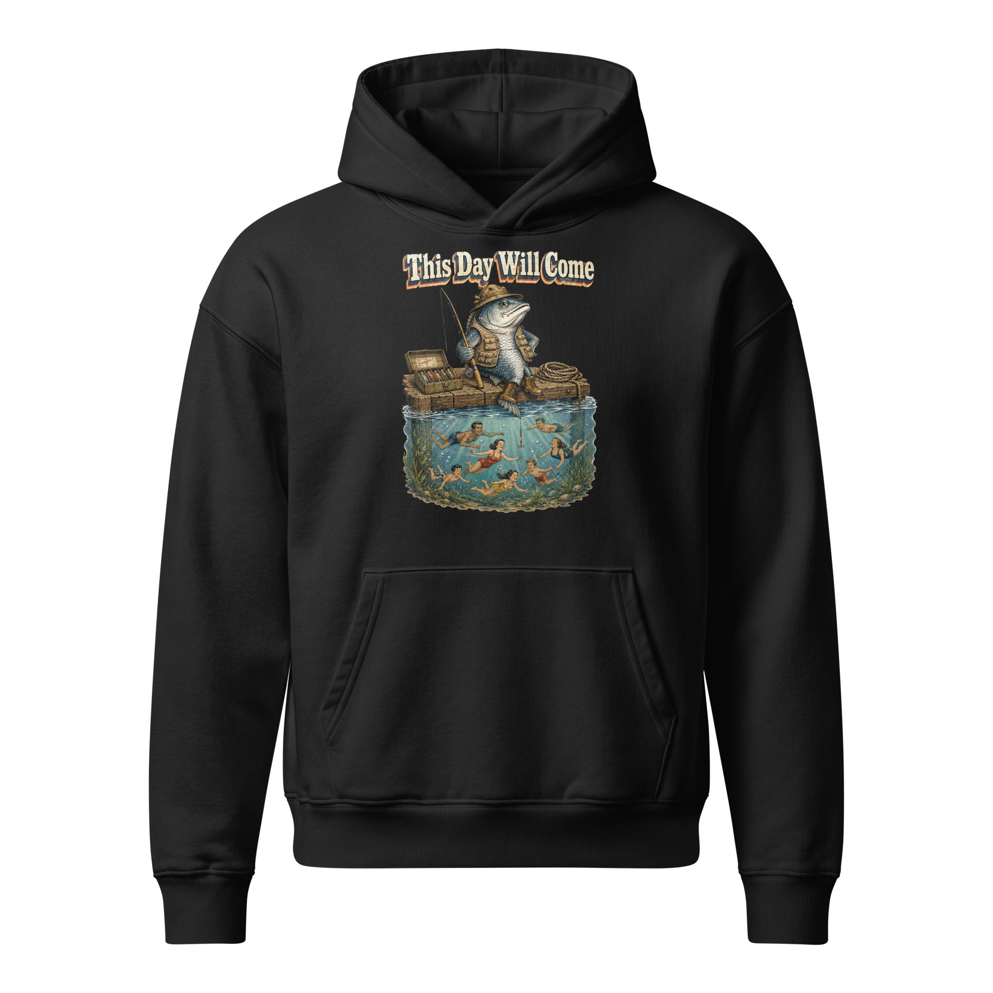 Fishing Lovers | Unisex Relaxed Mid-Weight Hooded Sweatshirt | This Day Will Come by printfluence