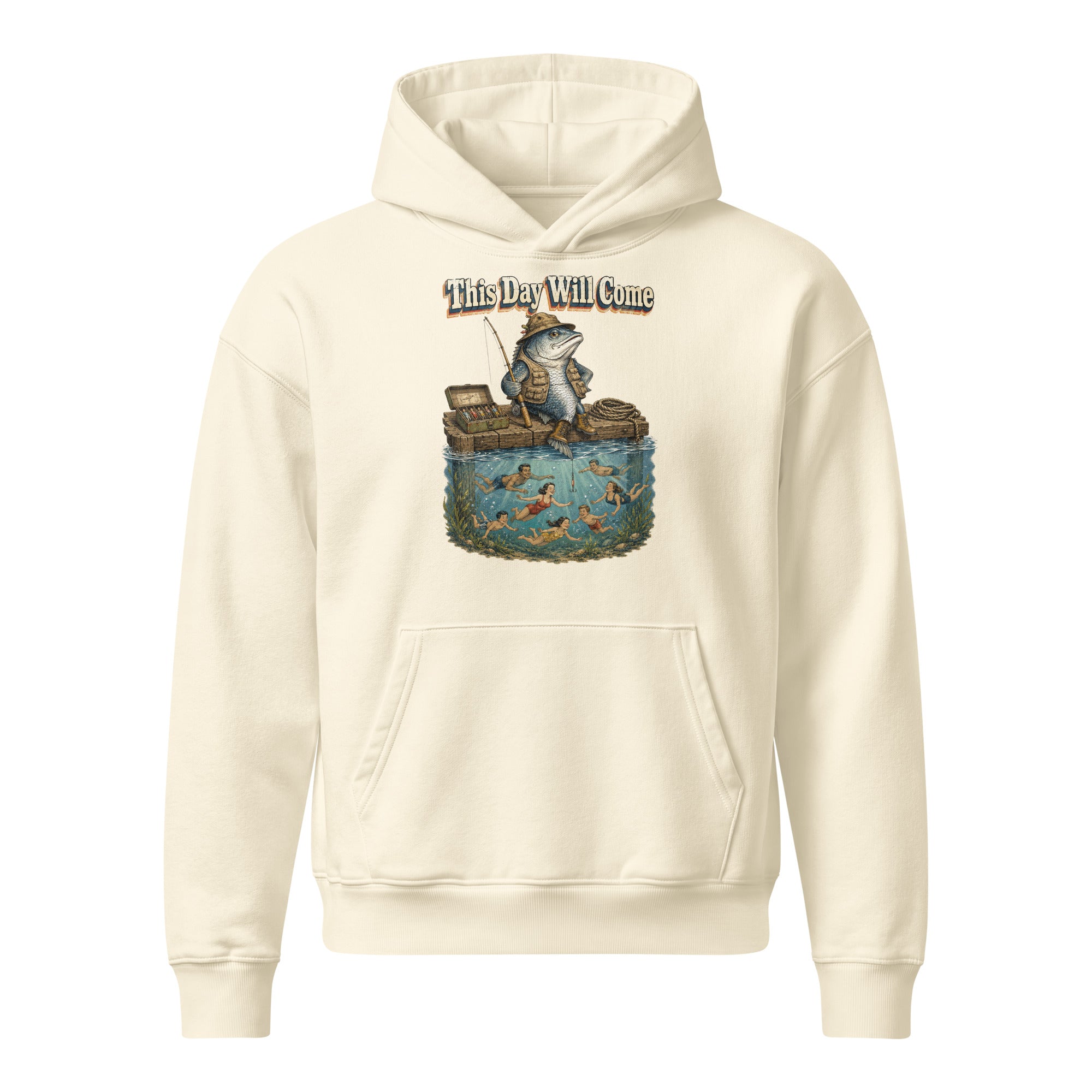 Fishing Lovers | Unisex Relaxed Mid-Weight Hooded Sweatshirt | This Day Will Come by printfluence
