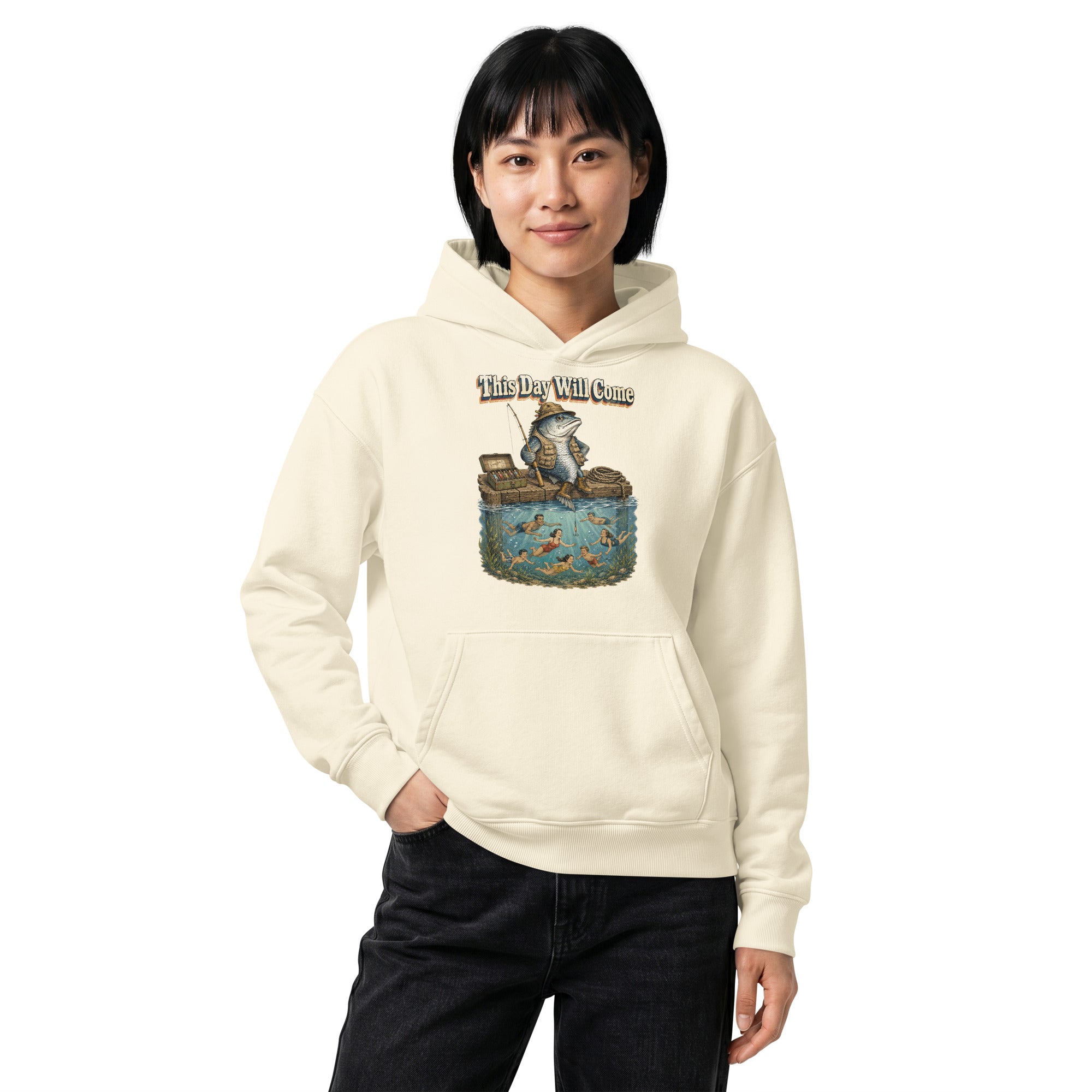 Fishing Lovers | Unisex Relaxed Mid-Weight Hooded Sweatshirt | This Day Will Come by printfluence
