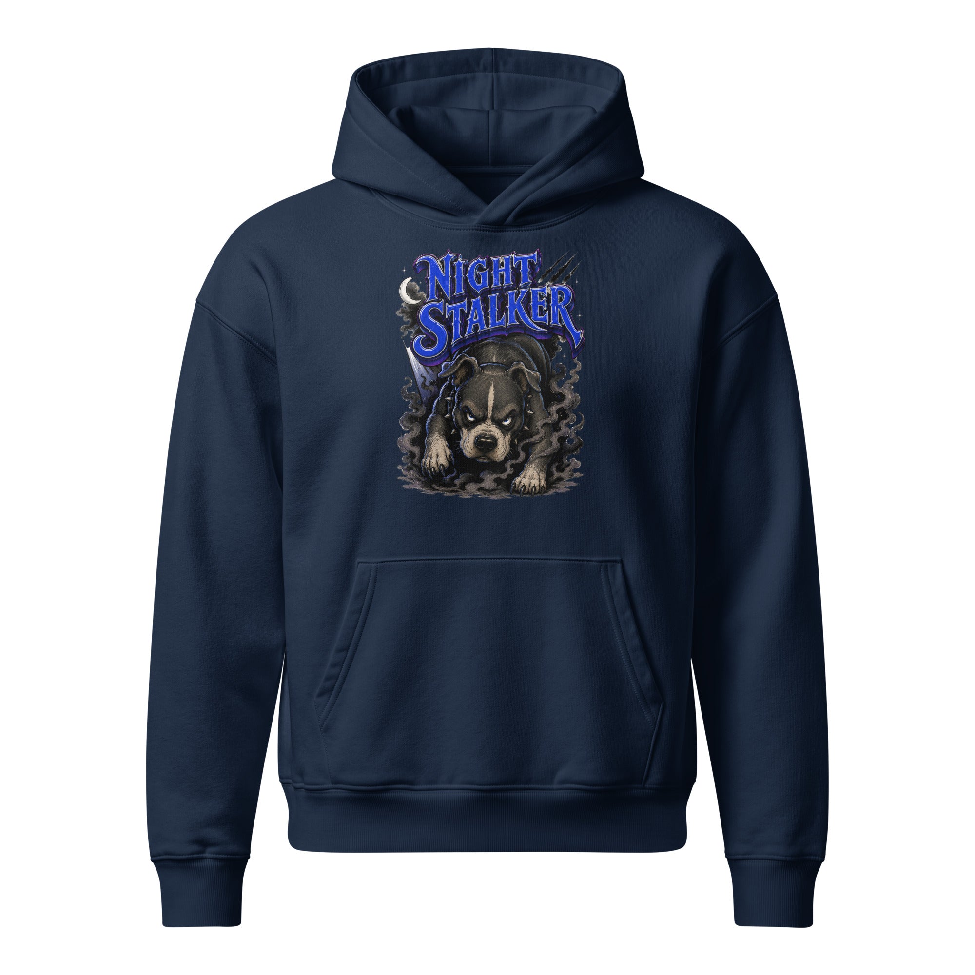 Pitbull Lovers | Unisex Relaxed Mid-Weight Hooded Sweatshirt - Night Stalker by printfluence.net