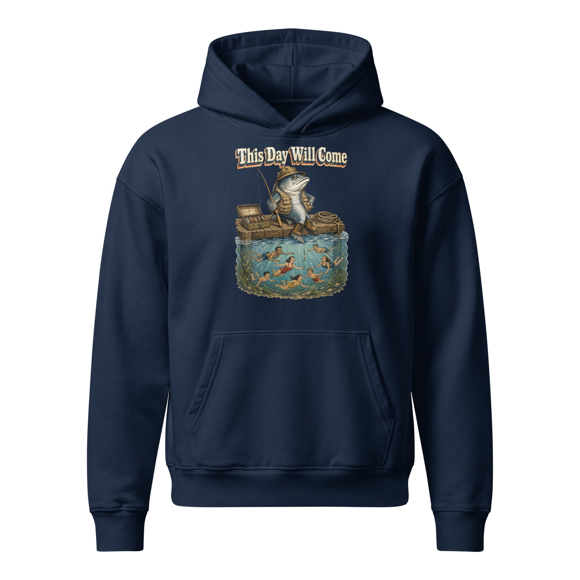 Fishing Lovers | Unisex Relaxed Mid-Weight Hooded Sweatshirt | This Day Will Come by printfluence
