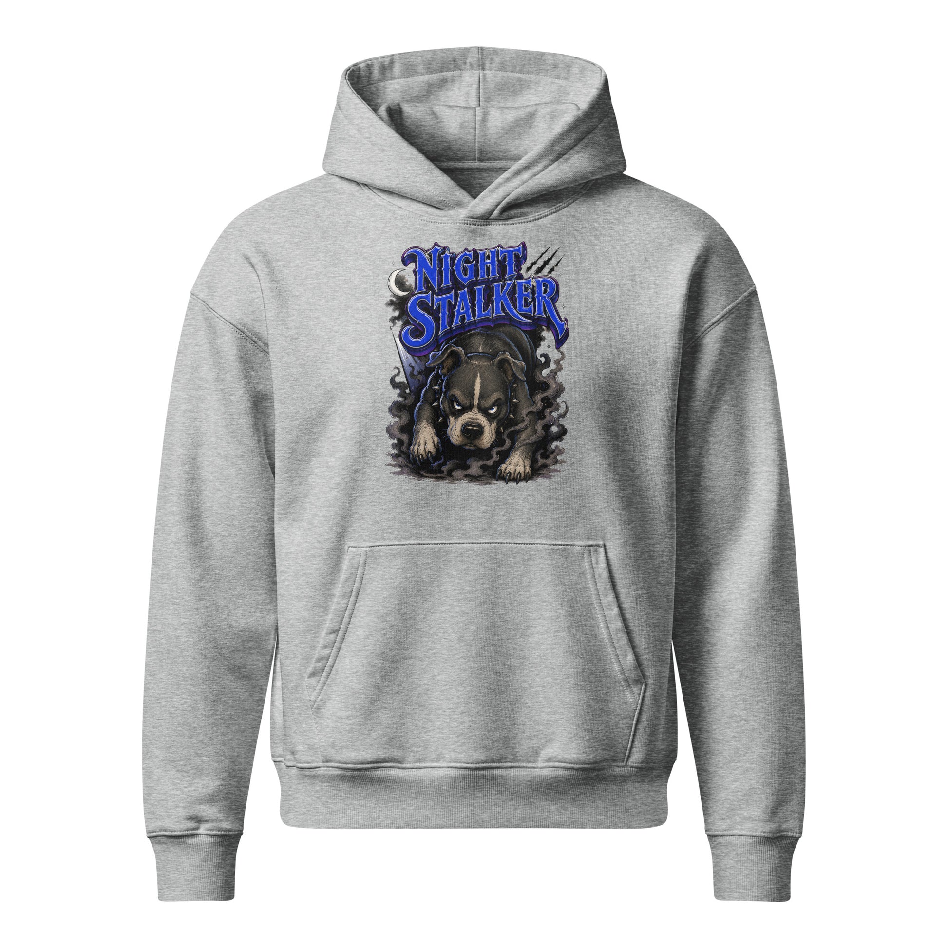 Pitbull Lovers | Unisex Relaxed Mid-Weight Hooded Sweatshirt - Night Stalker by printfluence.net