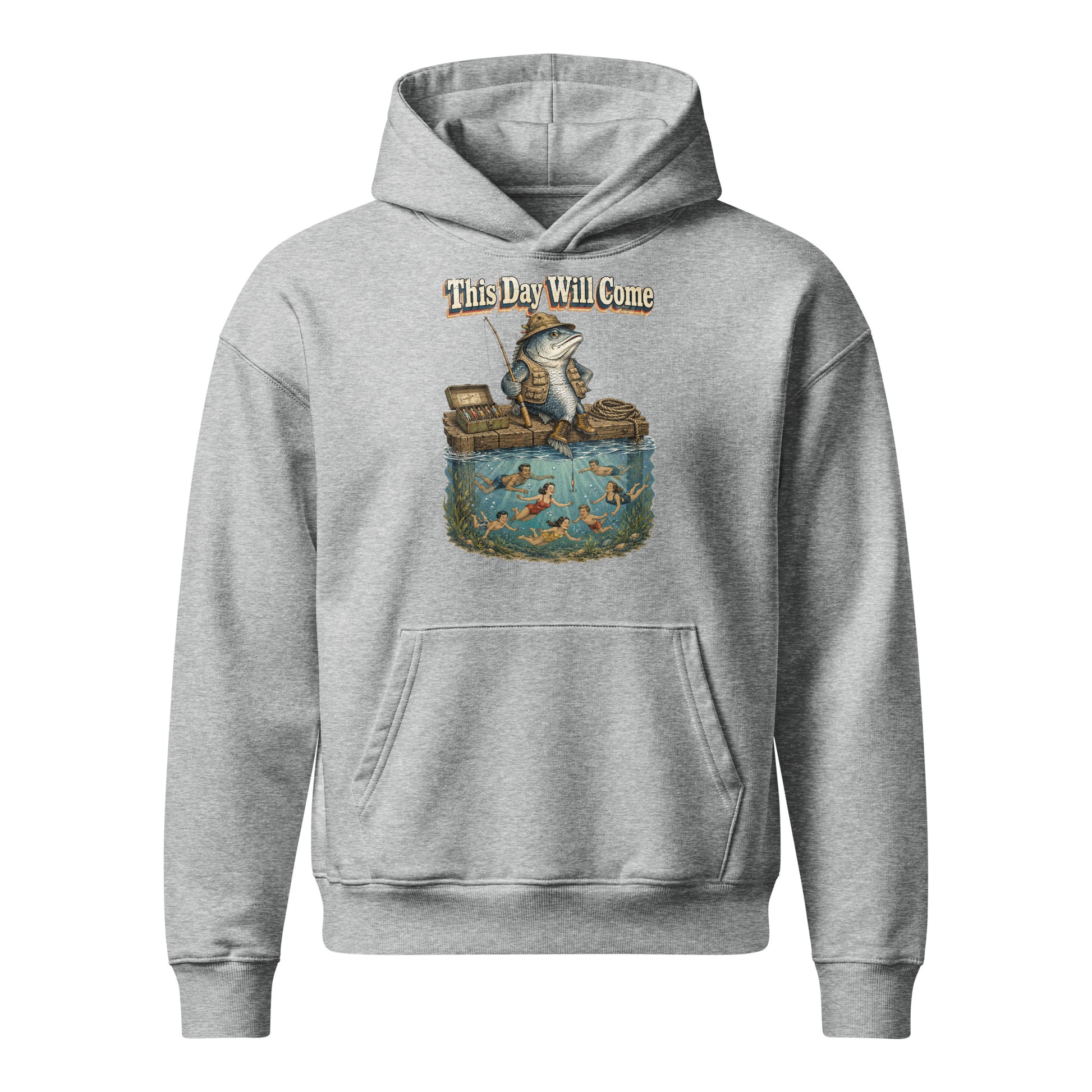 Fishing Lovers | Unisex Relaxed Mid-Weight Hooded Sweatshirt | This Day Will Come by printfluence