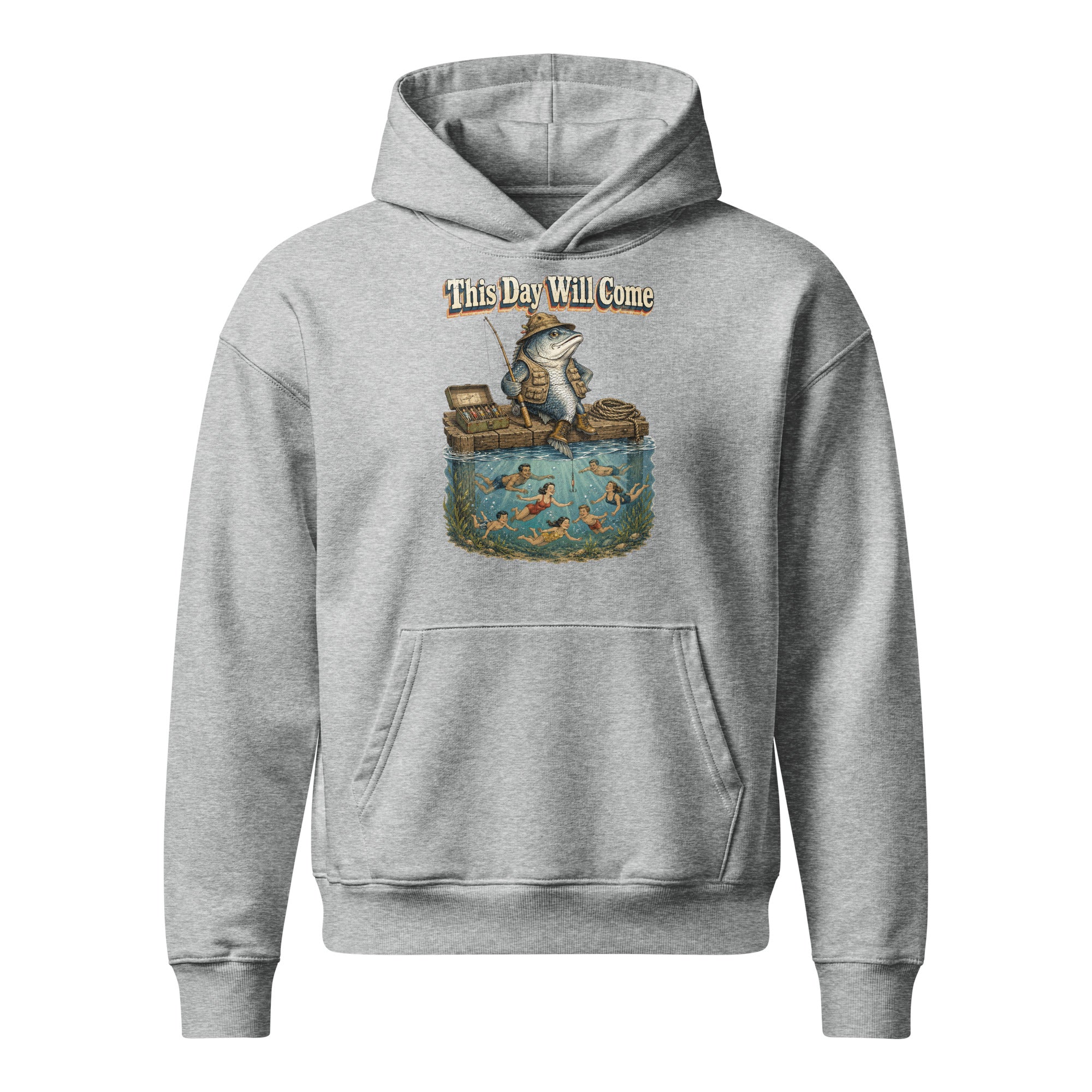 Fishing Lovers | Unisex Relaxed Mid-Weight Hooded Sweatshirt | This Day Will Come by printfluence