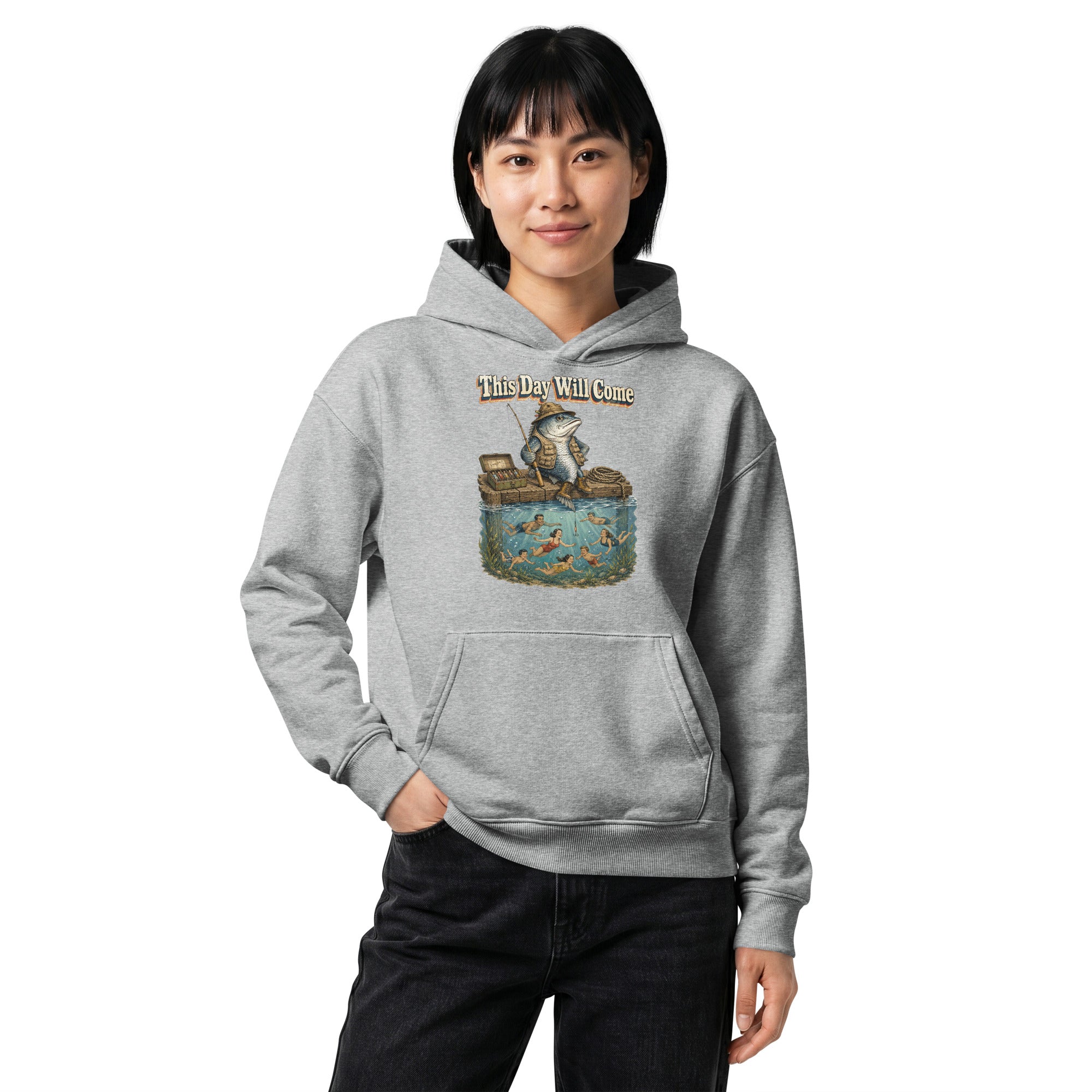 Fishing Lovers | Unisex Relaxed Mid-Weight Hooded Sweatshirt | This Day Will Come by printfluence