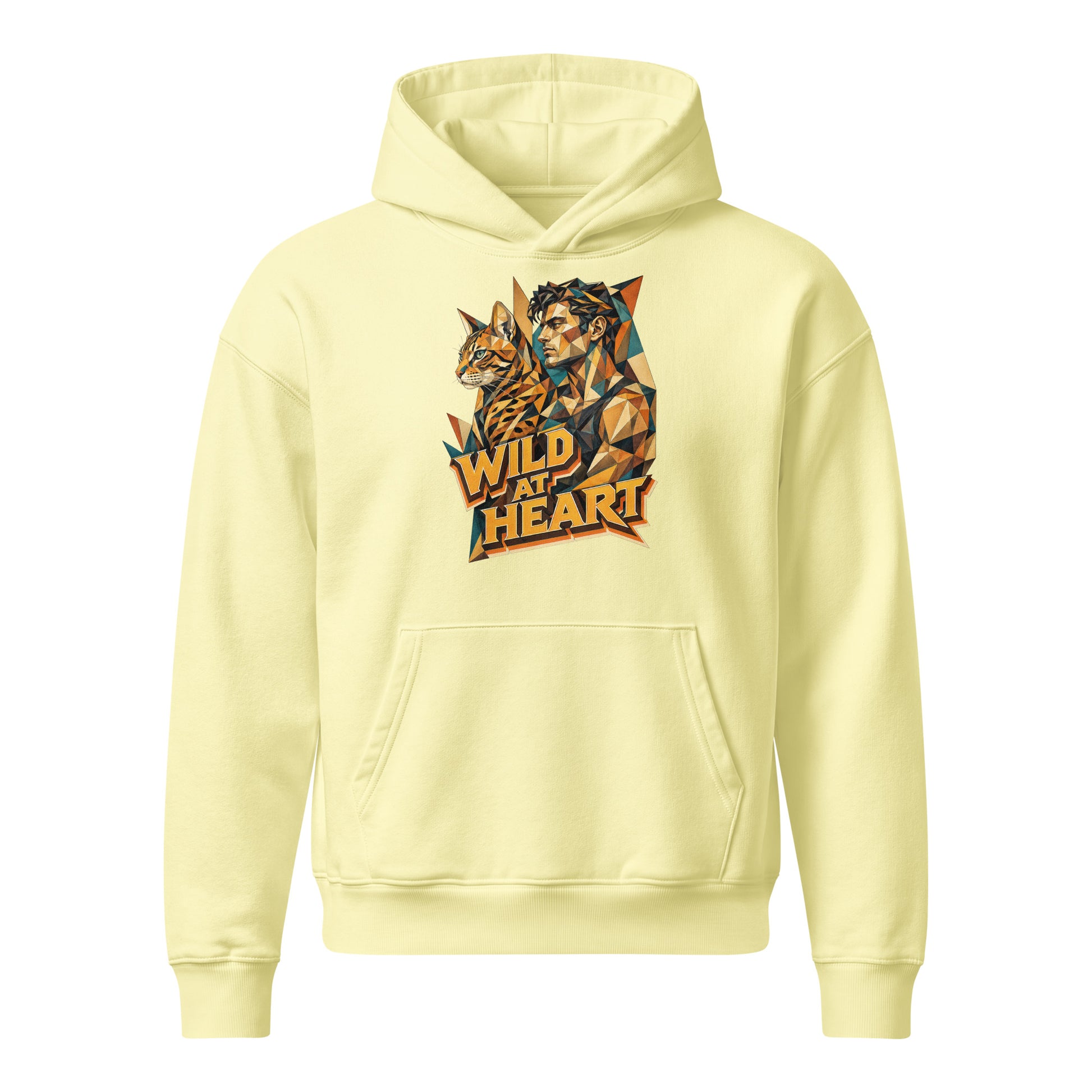 Cat Lovers Unisex Relaxed Mid-Weight Hooded Sweatshirt Wild at Heart by printfluence.net
