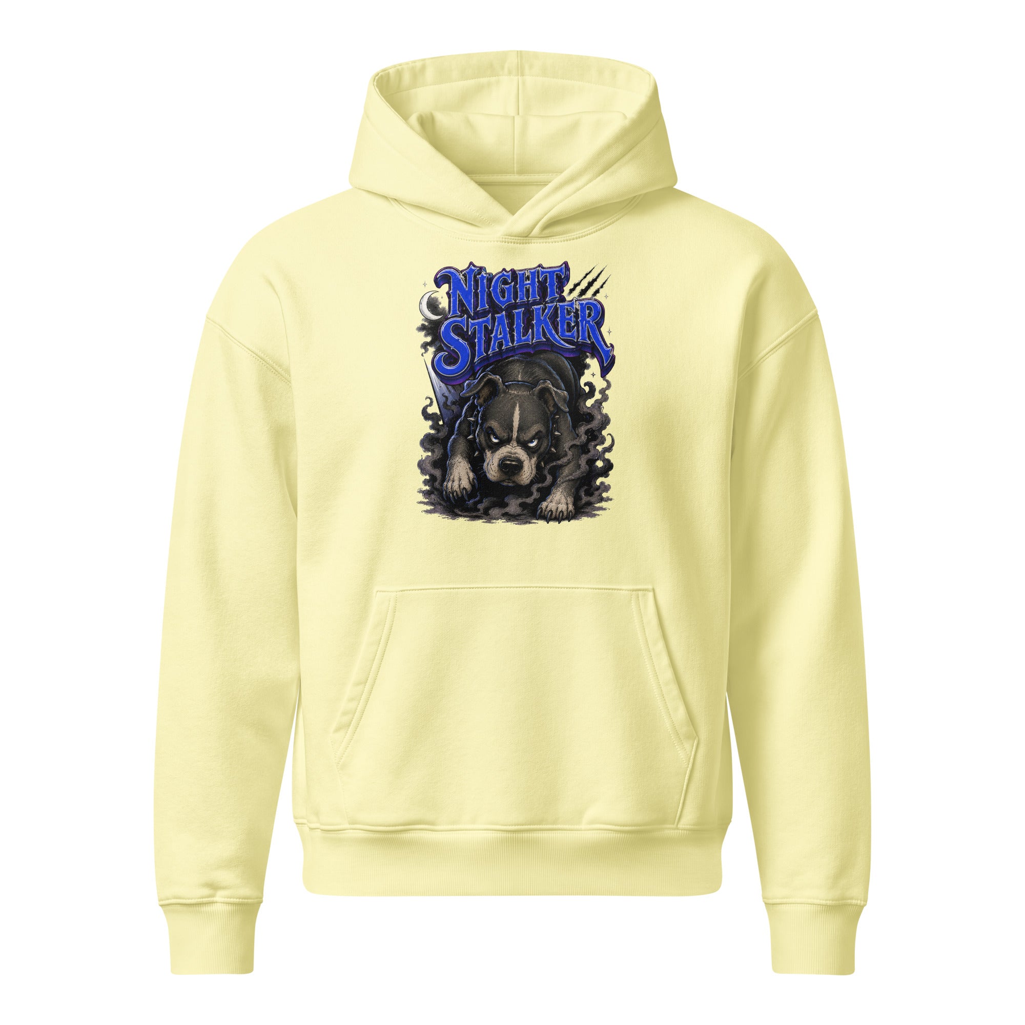 Pitbull Lovers | Unisex Relaxed Mid-Weight Hooded Sweatshirt - Night Stalker by printfluence.net