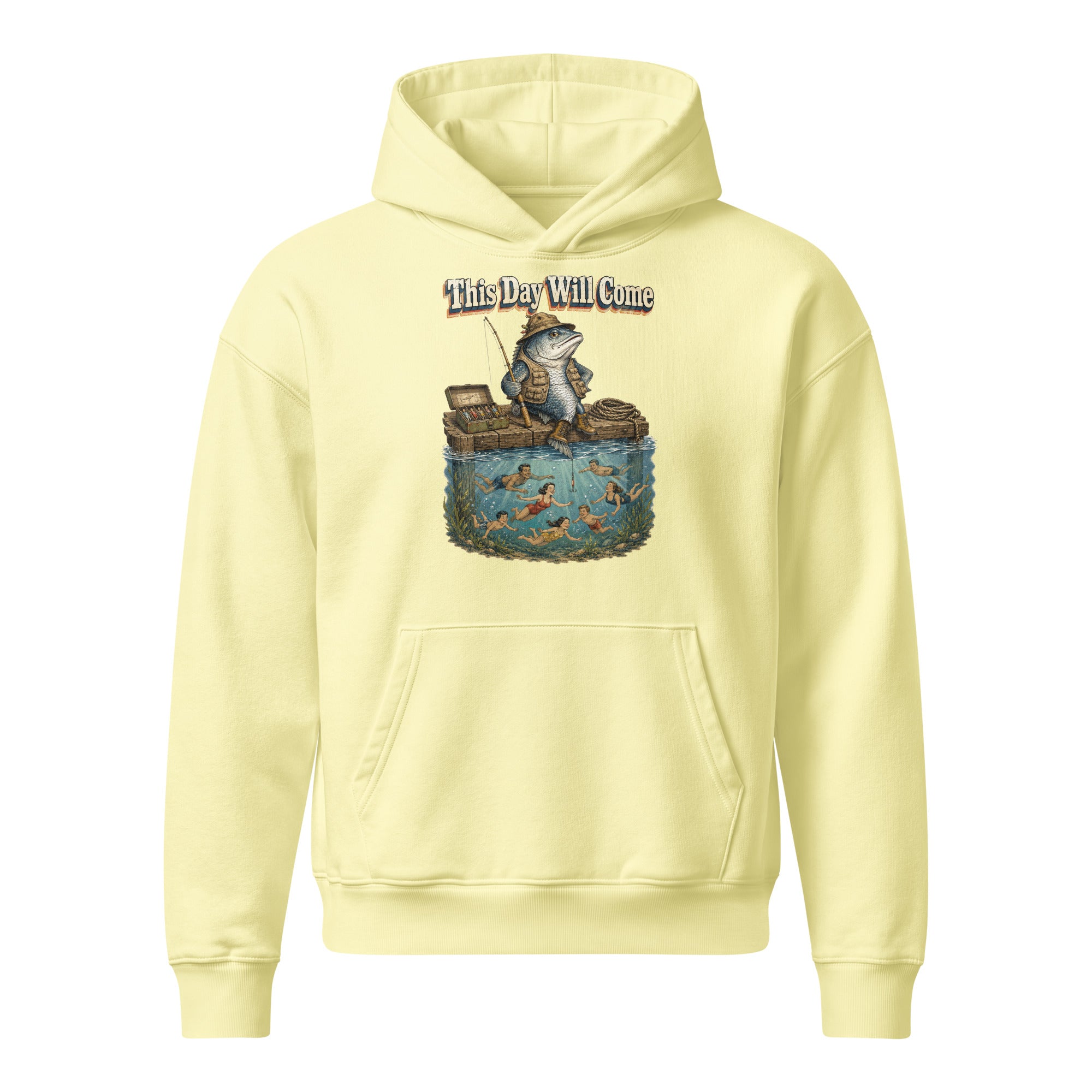 Fishing Lovers | Unisex Relaxed Mid-Weight Hooded Sweatshirt | This Day Will Come by printfluence