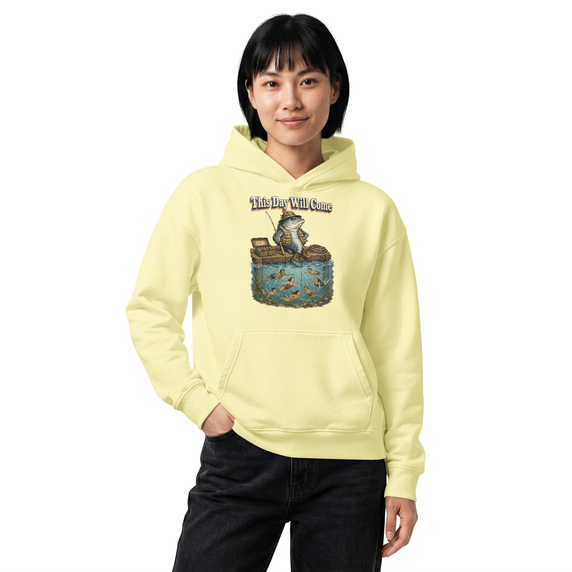 Fishing Lovers | Unisex Relaxed Mid-Weight Hooded Sweatshirt | This Day Will Come by printfluence