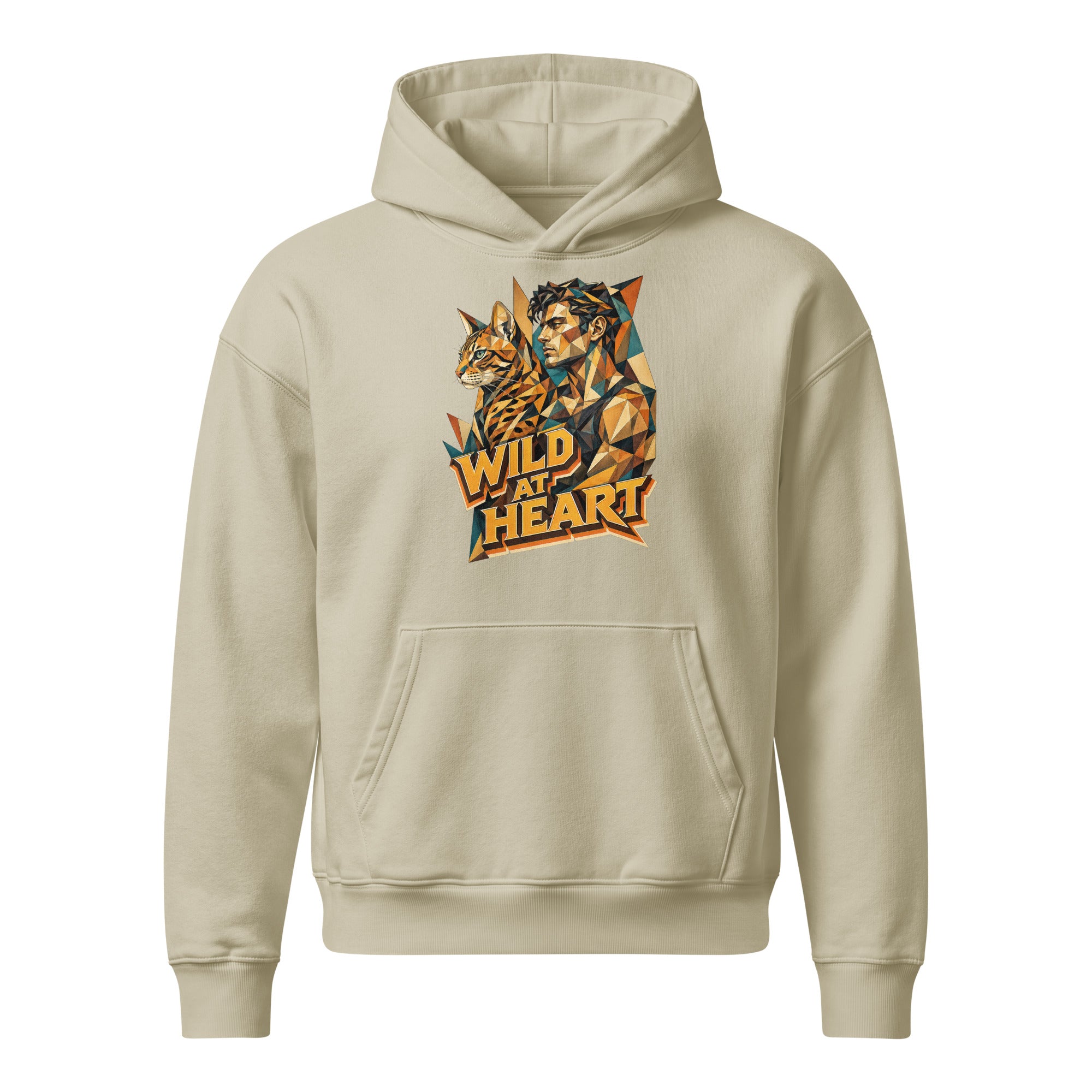 Cat Lovers Unisex Relaxed Mid-Weight Hooded Sweatshirt Wild at Heart by printfluence.net