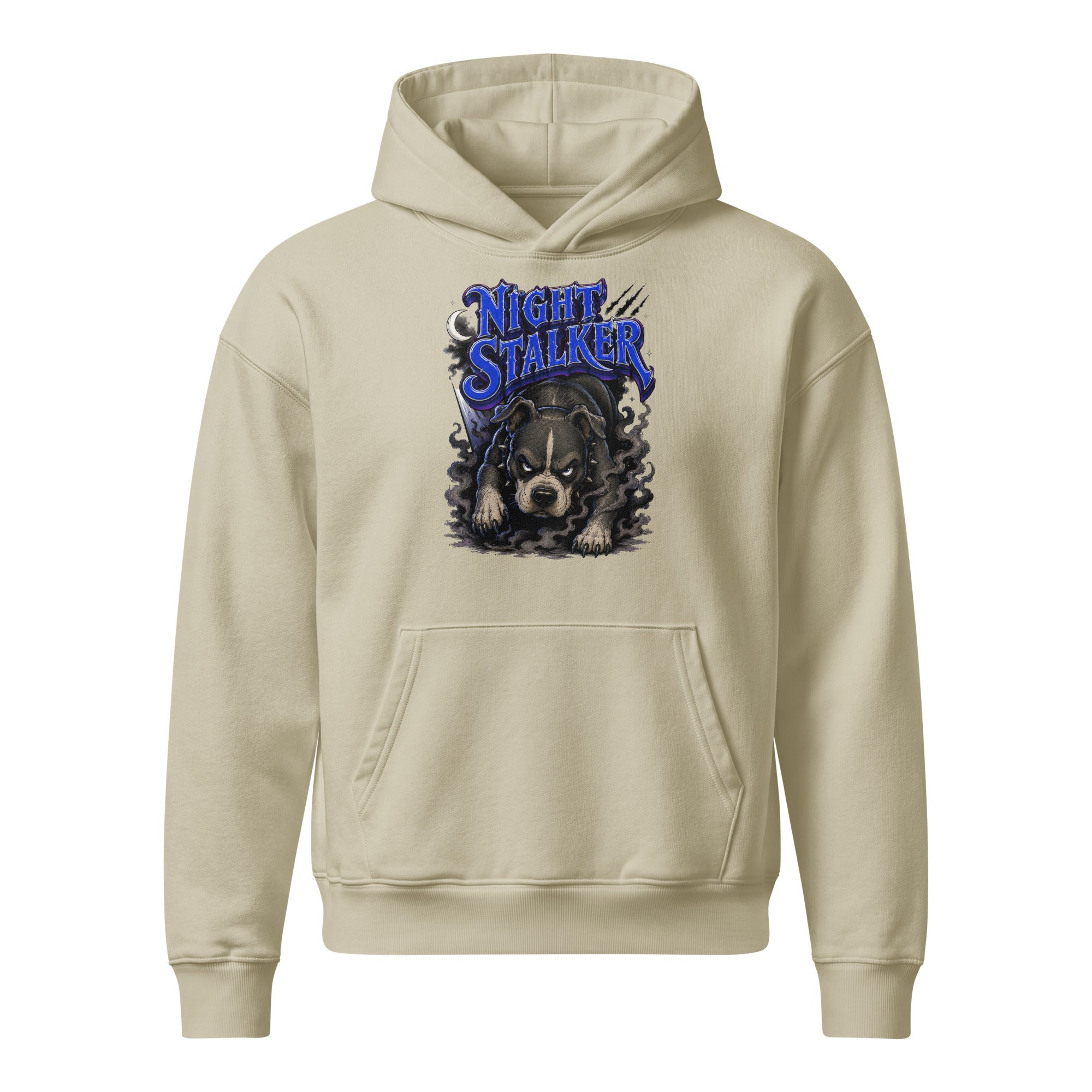 Pitbull Lovers | Unisex Relaxed Mid-Weight Hooded Sweatshirt - Night Stalker by printfluence.net
