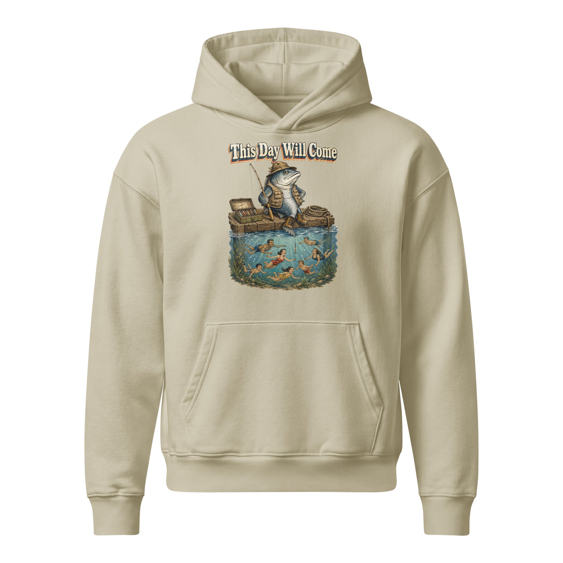 Fishing Lovers | Unisex Relaxed Mid-Weight Hooded Sweatshirt | This Day Will Come by printfluence