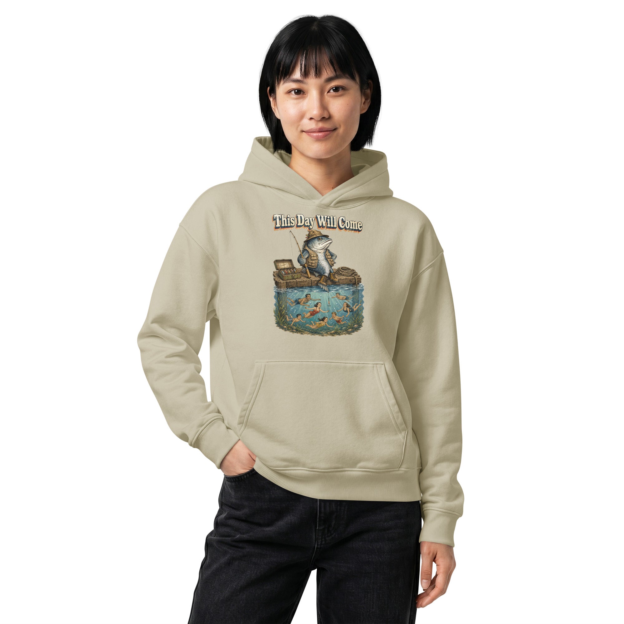 Fishing Lovers | Unisex Relaxed Mid-Weight Hooded Sweatshirt | This Day Will Come by printfluence