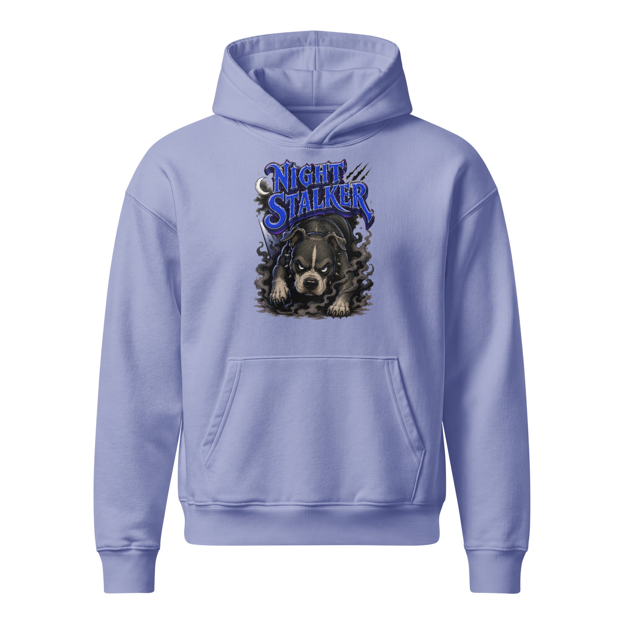Pitbull Lovers | Unisex Relaxed Mid-Weight Hooded Sweatshirt - Night Stalker by printfluence.net