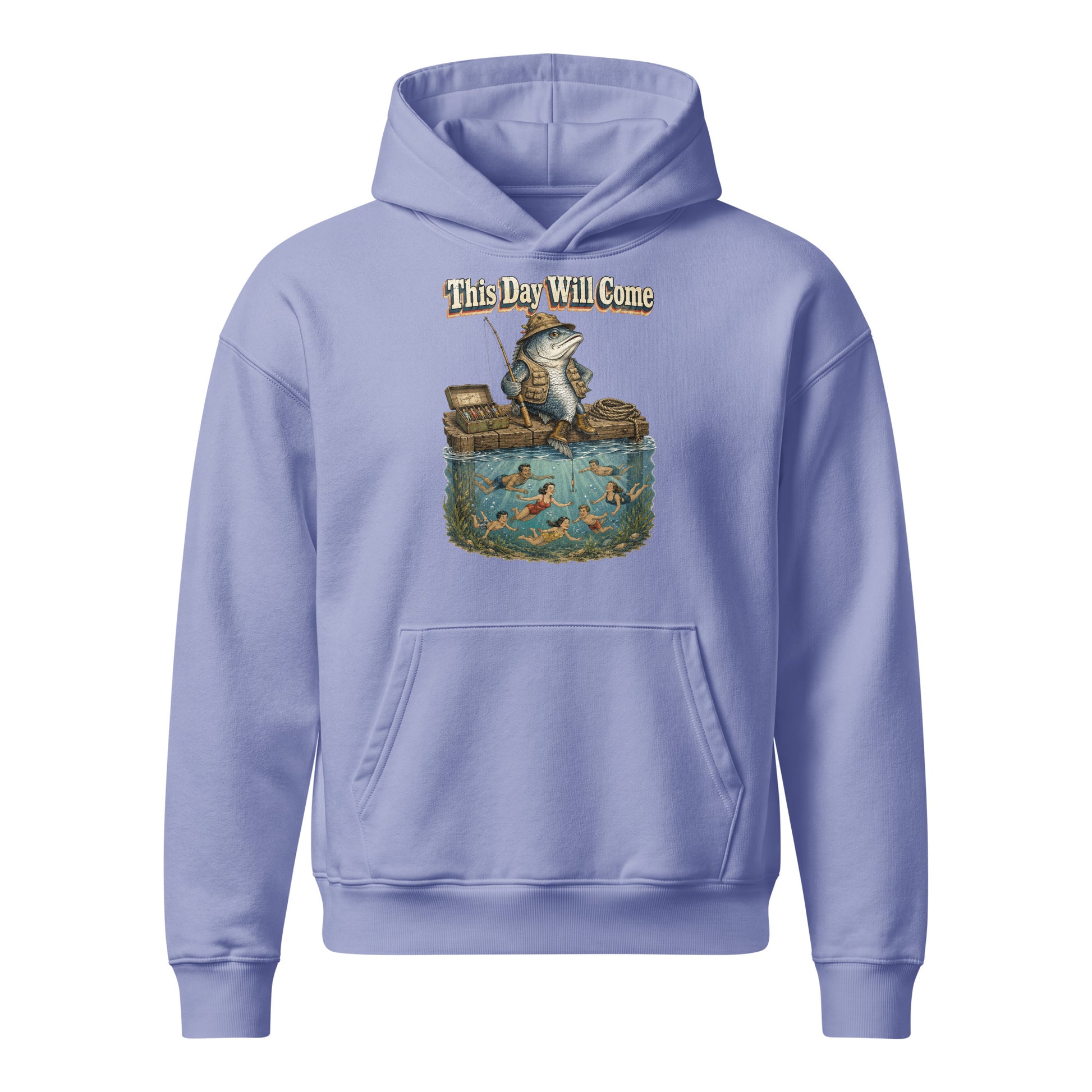 Fishing Lovers | Unisex Relaxed Mid-Weight Hooded Sweatshirt | This Day Will Come by printfluence