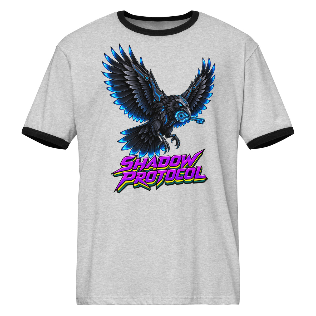 Cyberpunk Animals Lovers | Unisex Ringer T-Shirt — SHADOW PROTOCOL by printfluence