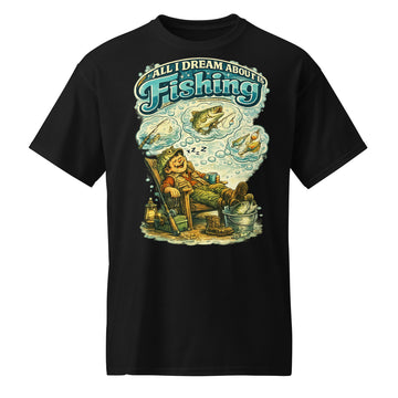 All I Dream About Is Fishing DryBlend® T-Shirt | Funny Angler Gift by printfluence.net