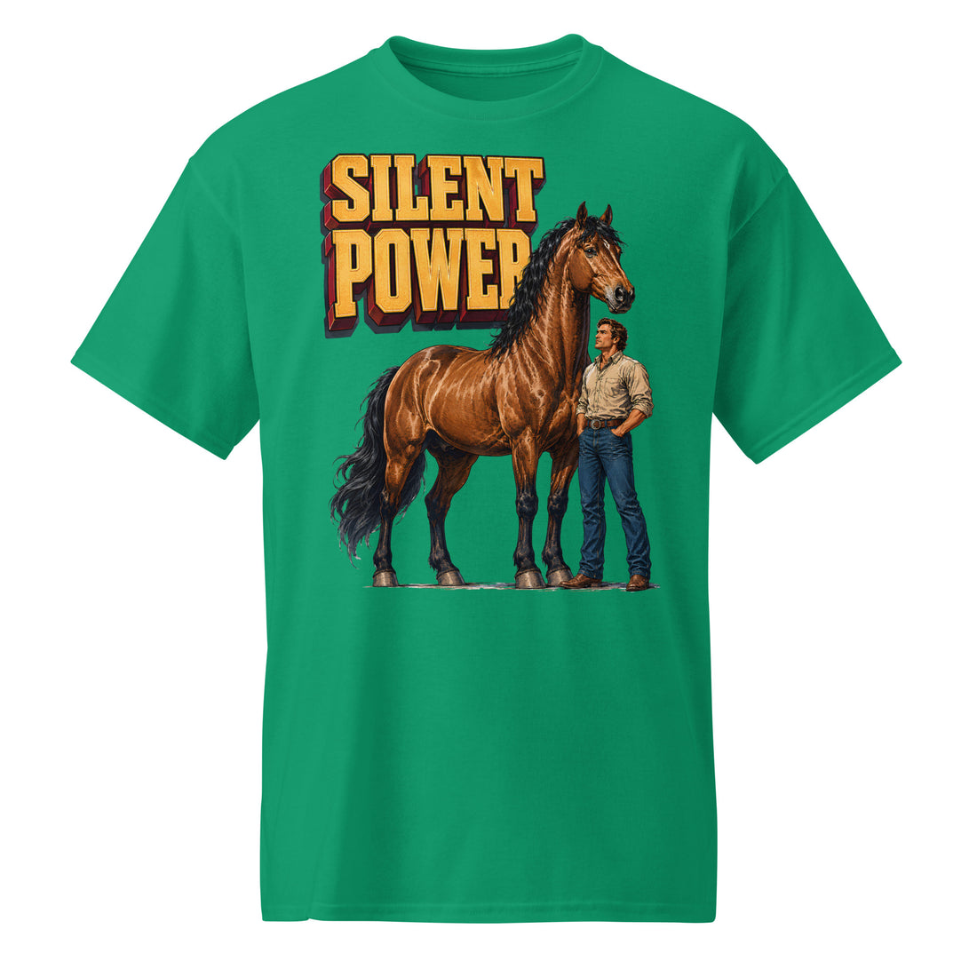 Silent Power DryBlend T-Shirt - Horse Lovers Edition T-7 by printfluence.net