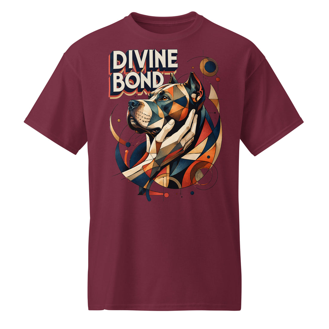 Divine Bond Geometric Pitbull Lovers DryBlend Moisture Wicking T Shirt by printfluence.net