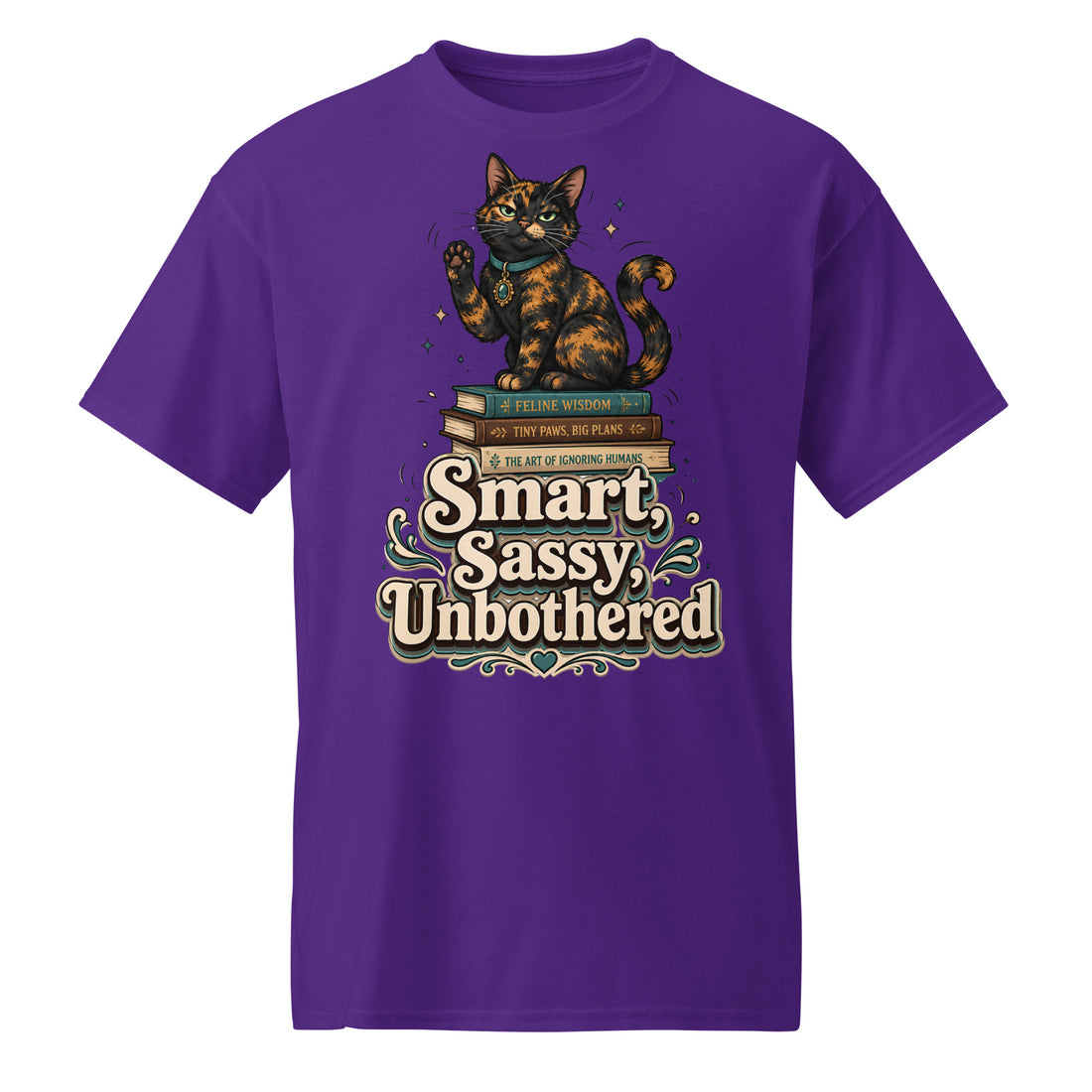 Smart Sassy Unbothered Cat Lovers Tee by printfluence.net