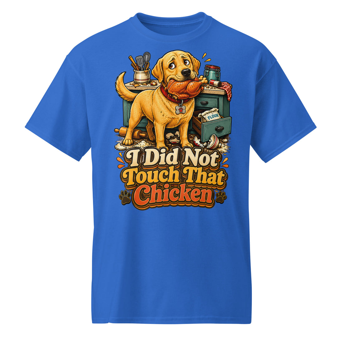 Golden Retriever Lovers DryBlend Tee - I Did Not Touch That Chicken by printfluence.net