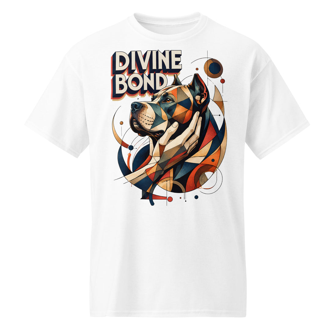 Divine Bond Geometric Pitbull Lovers DryBlend Moisture Wicking T Shirt by printfluence.net