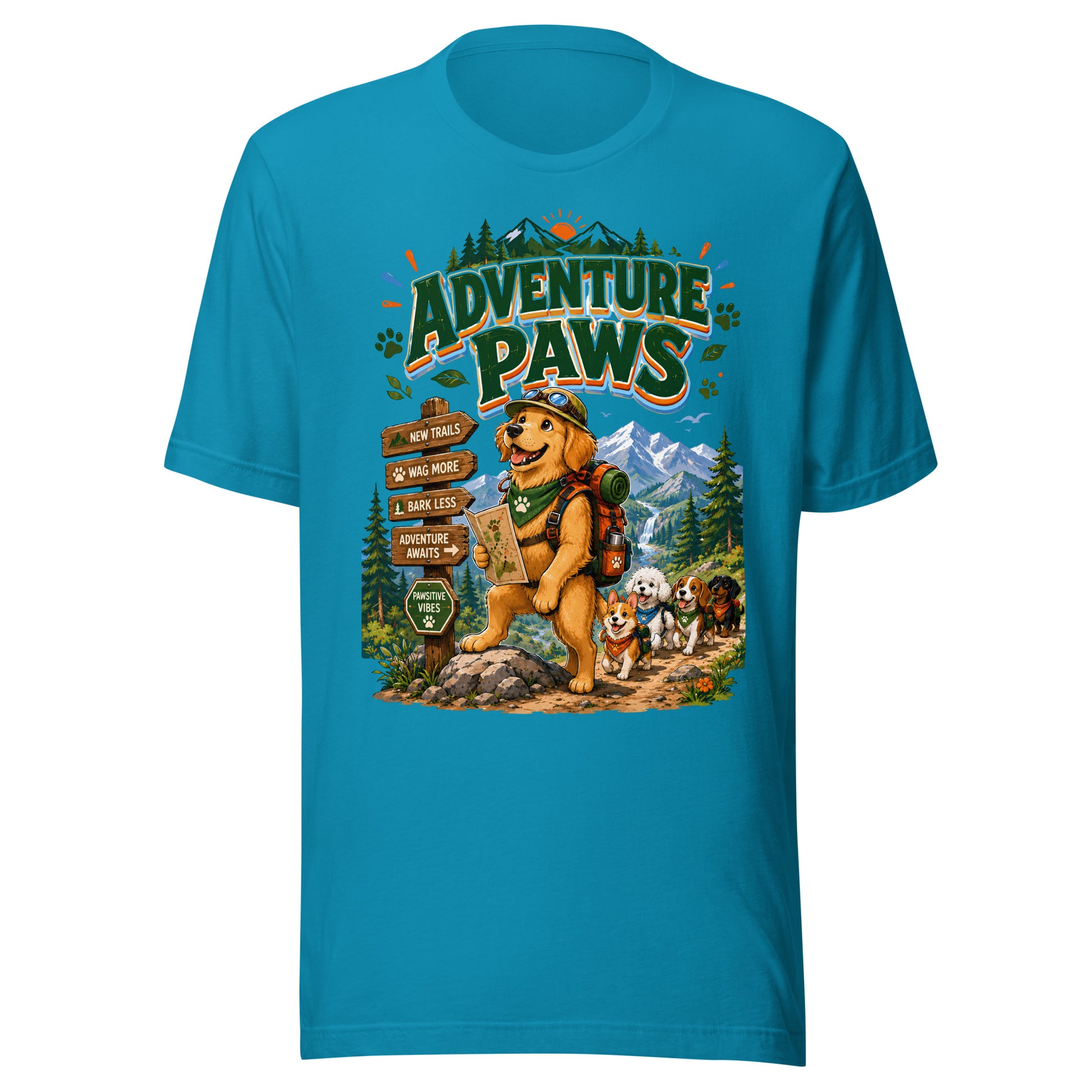 Unisex t-shirt - Elite Adventure Paws - Premium Luxury Hiking Dog Lovers Design by printfluence.net