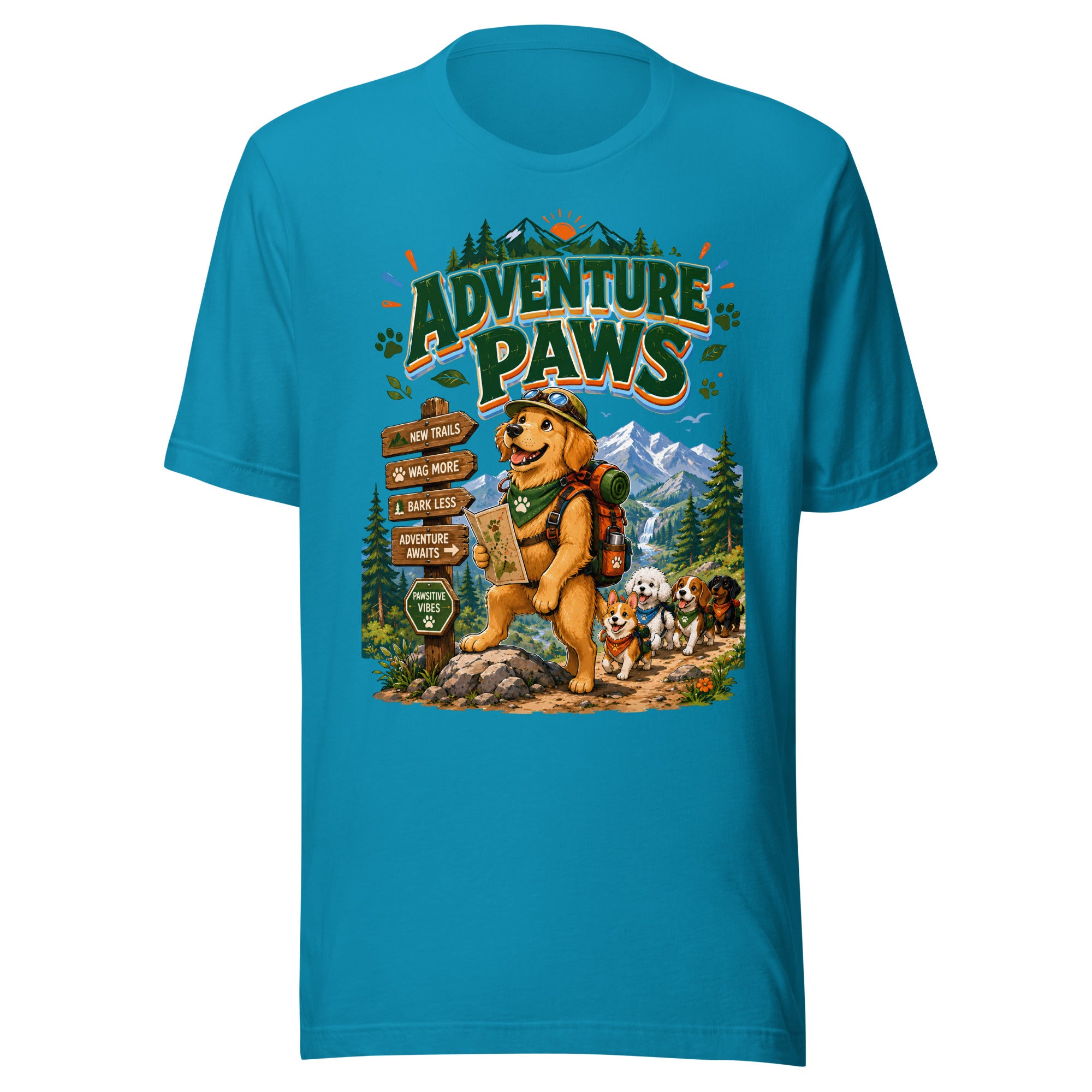 Unisex t-shirt - Elite Adventure Paws - Premium Luxury Hiking Dog Lovers Design by printfluence.net