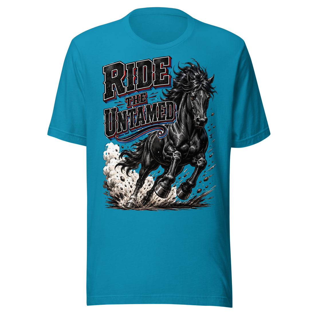 Ride The Untamed Black Horse T-Shirt – Ultimate Horse Lovers Edition by printfluence.net