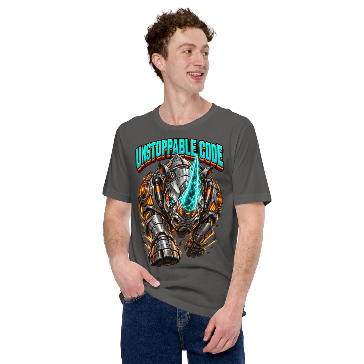 Cyberpunk Animals Lovers | Unisex Staple T-Shirt — UNSTOPPABLE CODE by printfluence