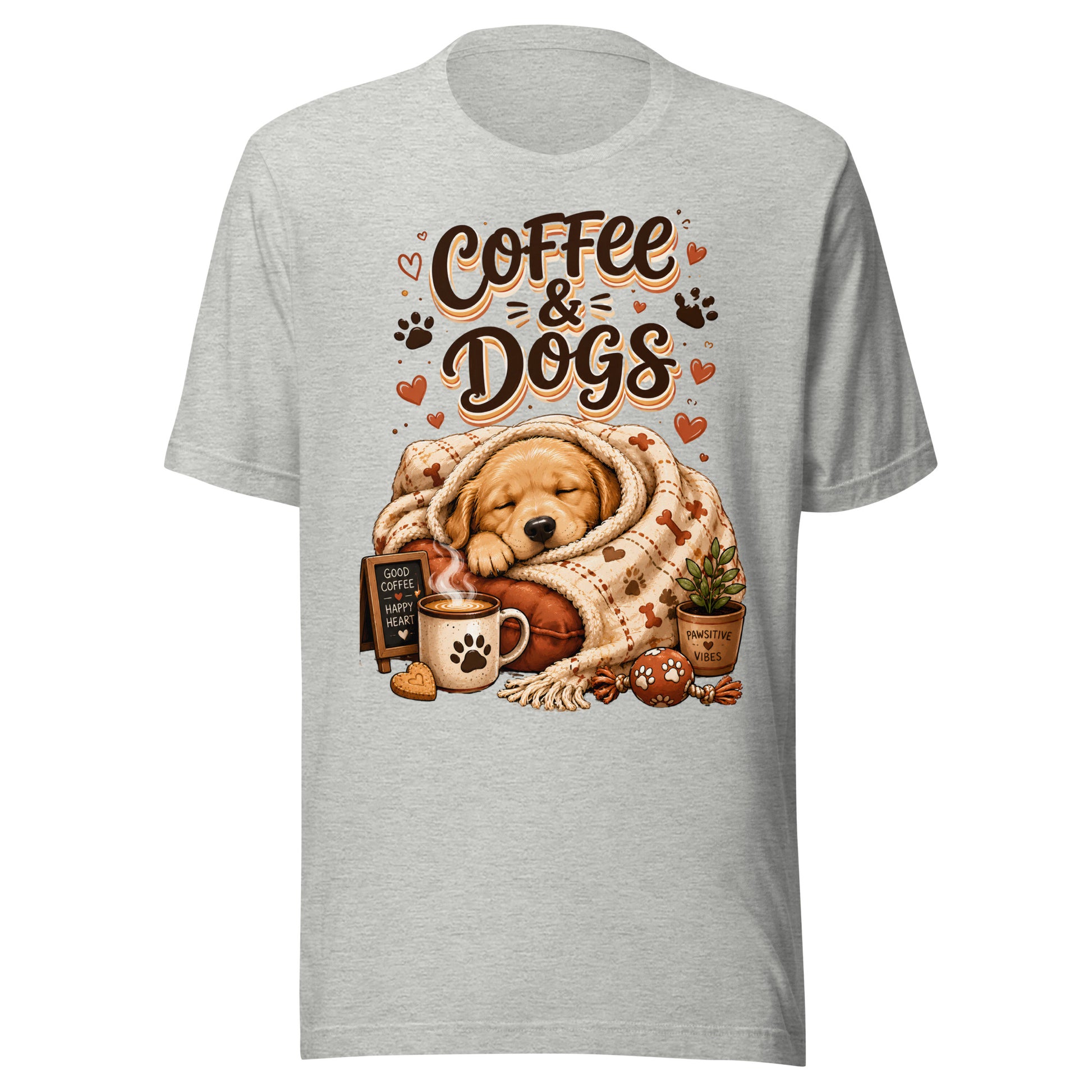 Elite Coffee And Dogs - Premium Luxury Golden Retriever Dog Lovers T-Shirt by printfluence.net