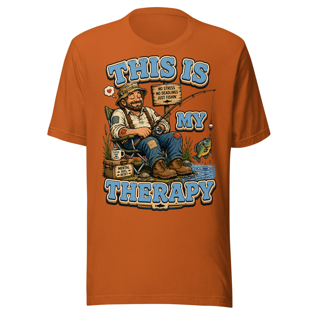 This Is My Therapy - Funny Fishing Lovers Unisex T-Shirt by printfluence.net