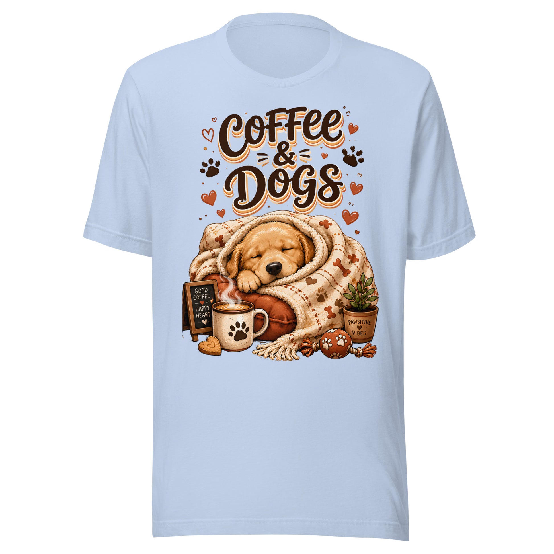 Elite Coffee And Dogs - Premium Luxury Golden Retriever Dog Lovers T-Shirt by printfluence.net