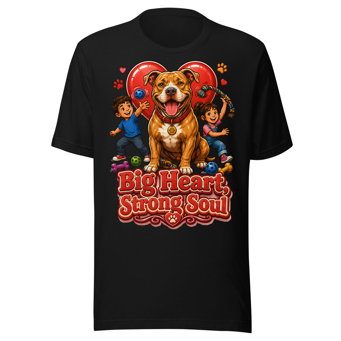 Big Heart Strong Soul Pitbull Lovers Unisex Tee by printfluence.net