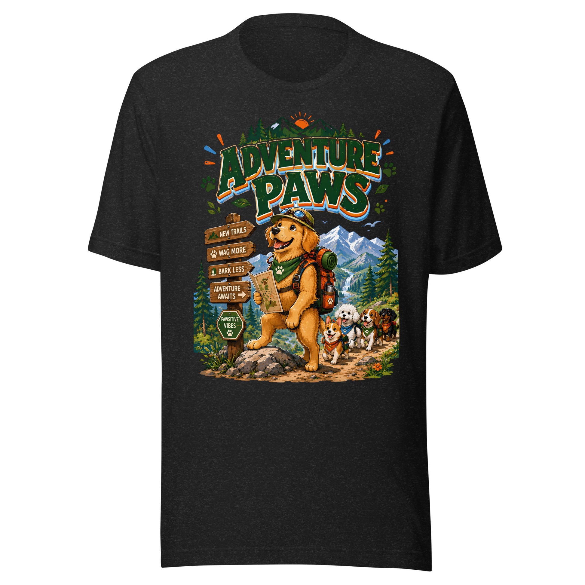 Unisex t-shirt - Elite Adventure Paws - Premium Luxury Hiking Dog Lovers Design by printfluence.net