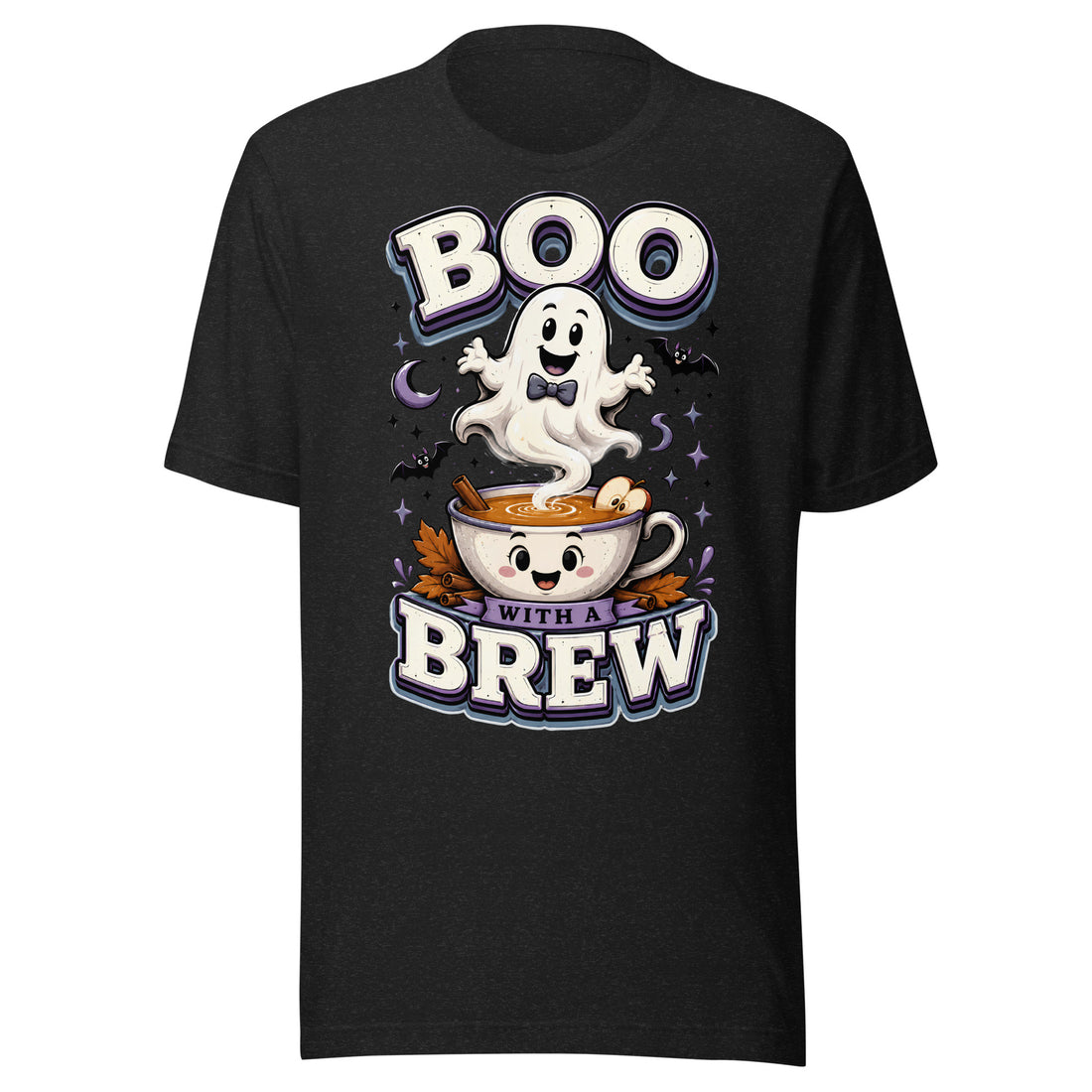 Boo With A Brew Cozy Horror Mystery Unisex T-Shirt by printfluence.net