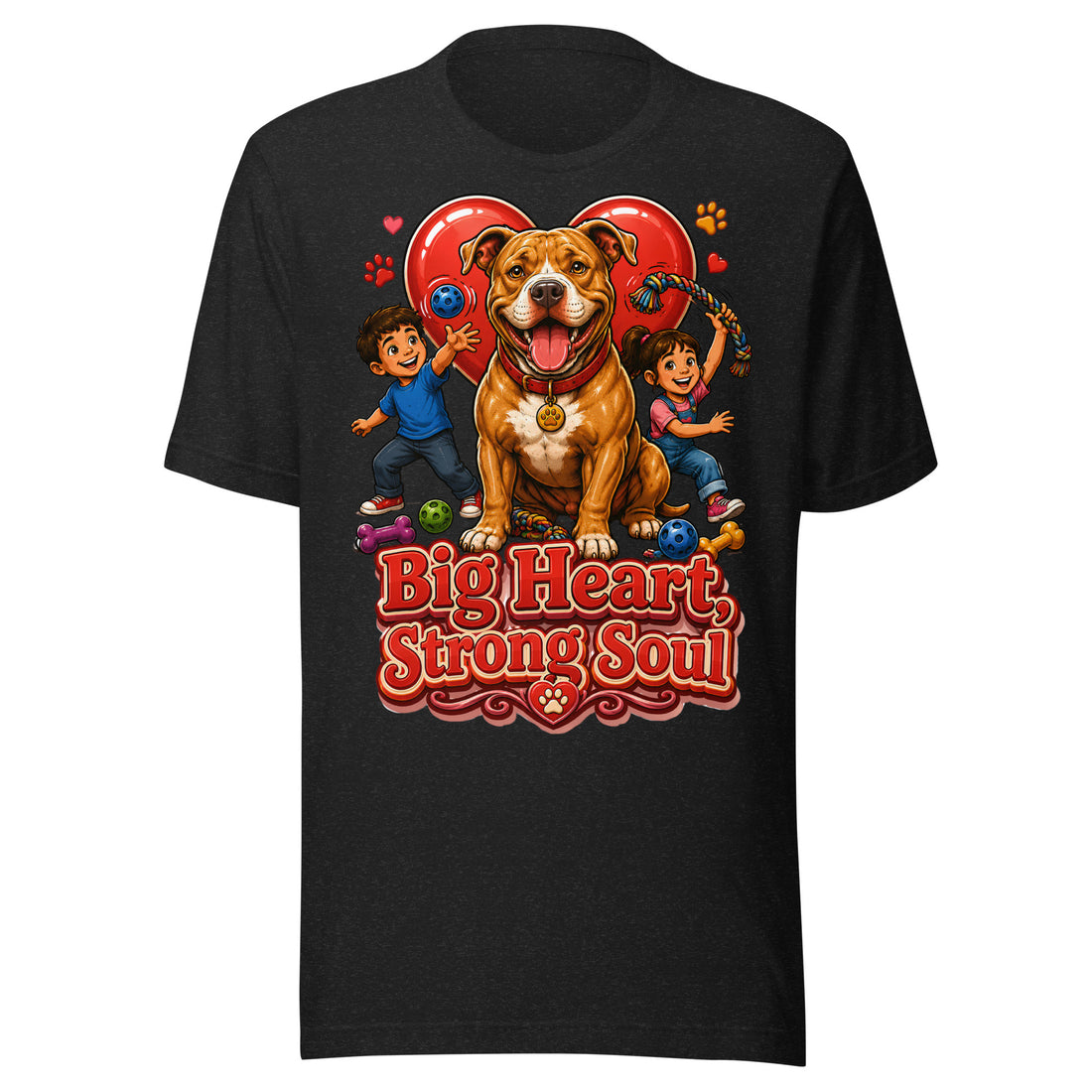 Big Heart Strong Soul Pitbull Lovers Unisex Tee by printfluence.net