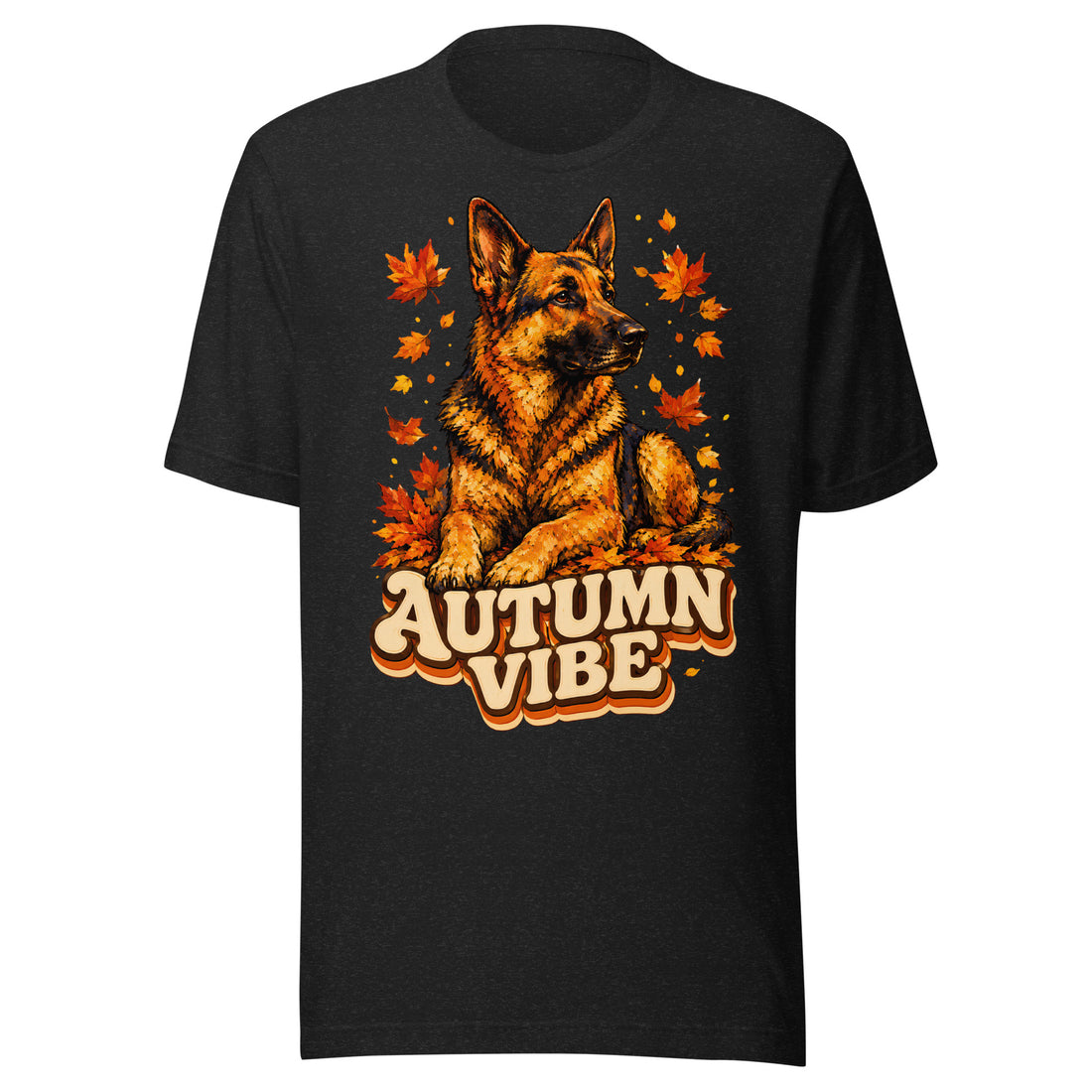 German Shepherd Lovers Unisex T-Shirt | Autumn Vibe Seasonal Graphic Apparel by printfluence.net