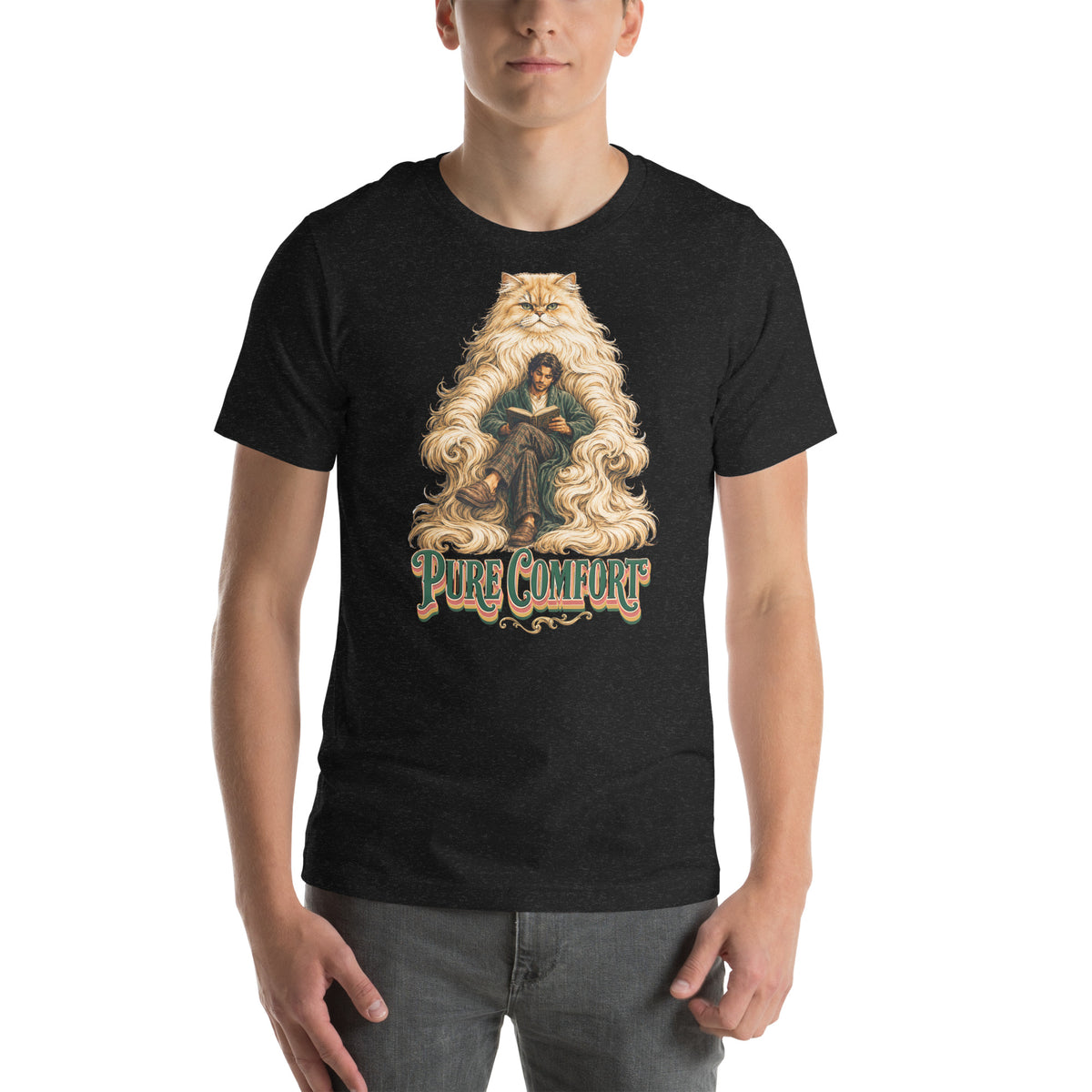 Cat Lovers Unisex Staple T-Shirt "Pure Comfort" by printfluence.net