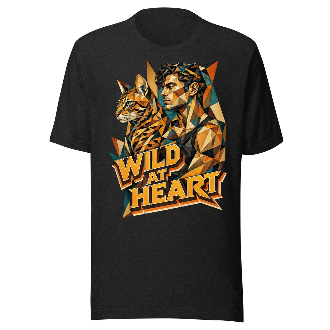 Cat Lovers Unisex Staple T-Shirt "Wild at Heart" by printfluence.net