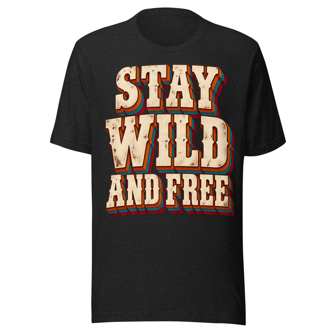 Inspirational Quotes Lovers | Unisex Staple T-Shirt — STAY WILD AND FREE by printfluence