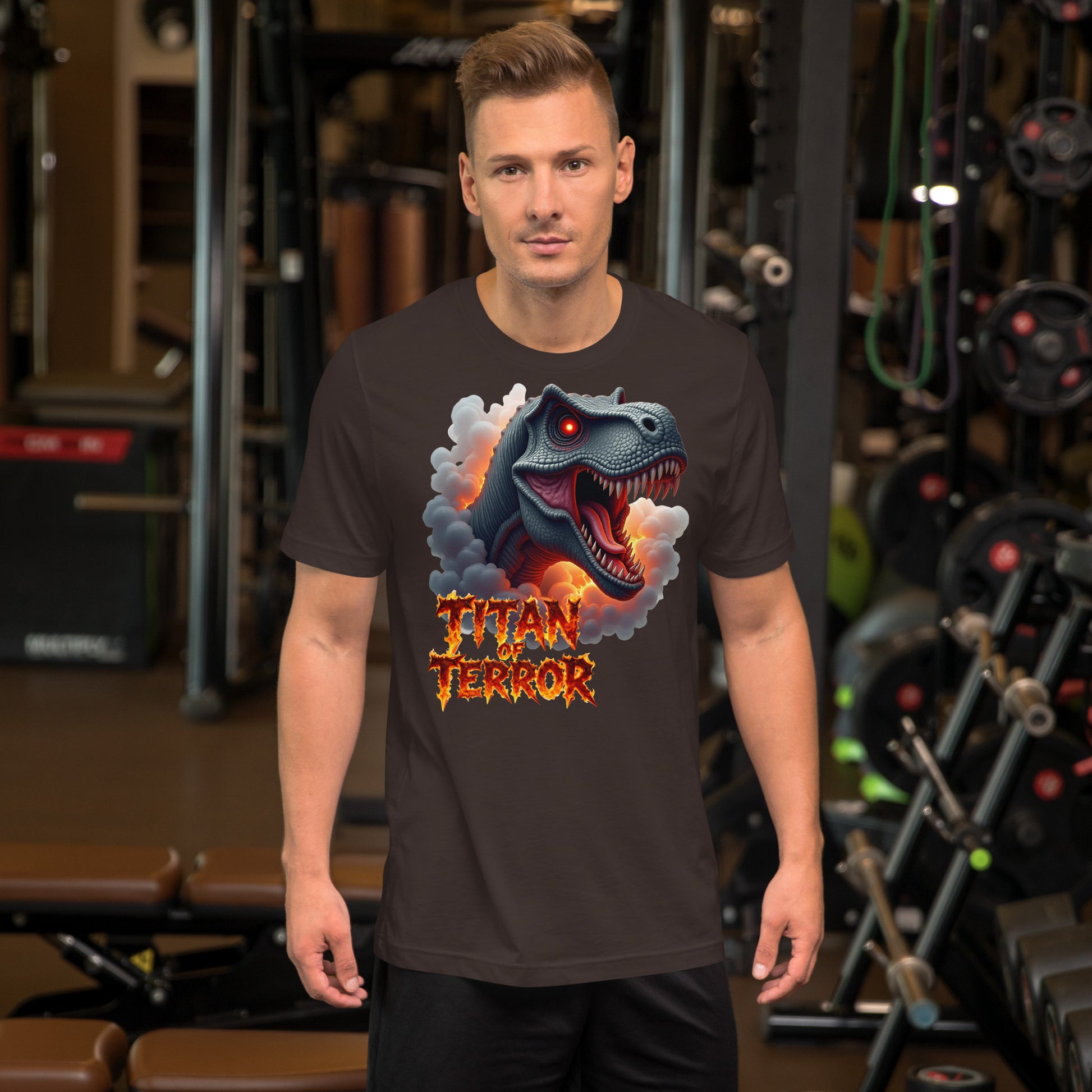 Unisex t-shirt - Titan of Terror Dino Unisex T-Shirt – Primal Power for Elite Dominators by printfluence.net
