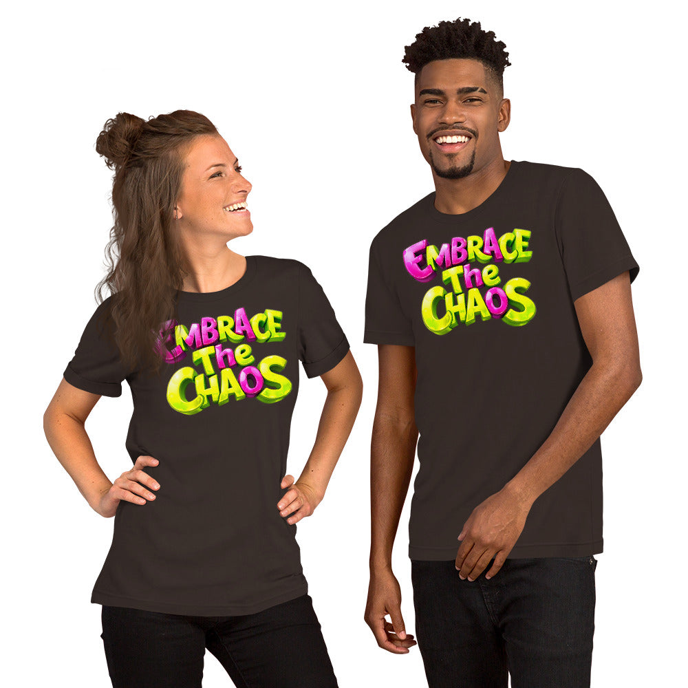 Unisex t-shirt - Embrace The Chaos Unisex T-Shirt – Bold Attitude Quote Tee by printfluence.net