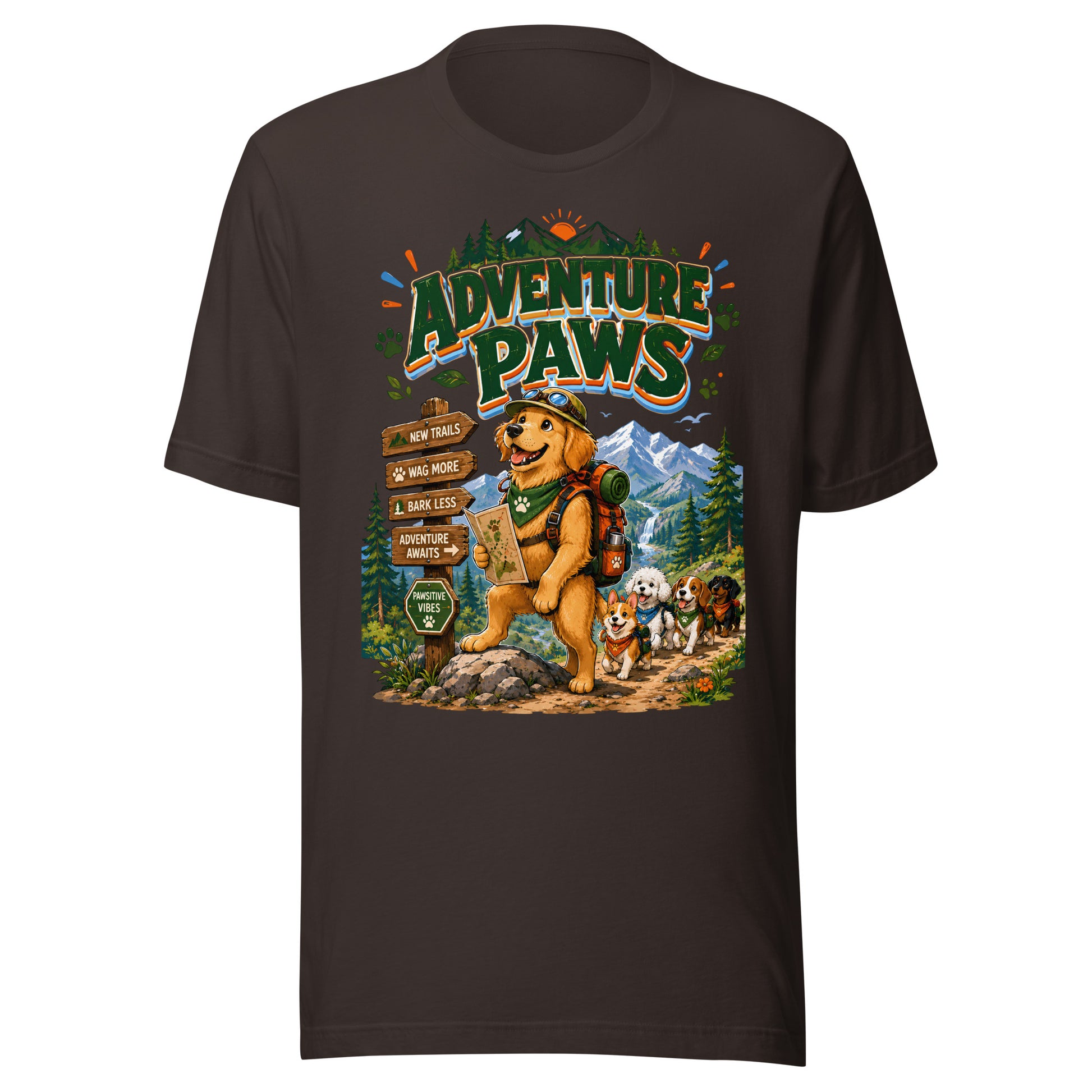Unisex t-shirt - Elite Adventure Paws - Premium Luxury Hiking Dog Lovers Design by printfluence.net