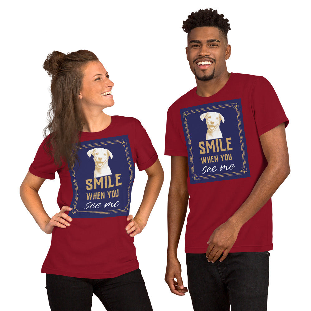 Unisex t-shirt - Smile When You See Me Unisex T-Shirt – For Joyful High Achievers by printfluence.net