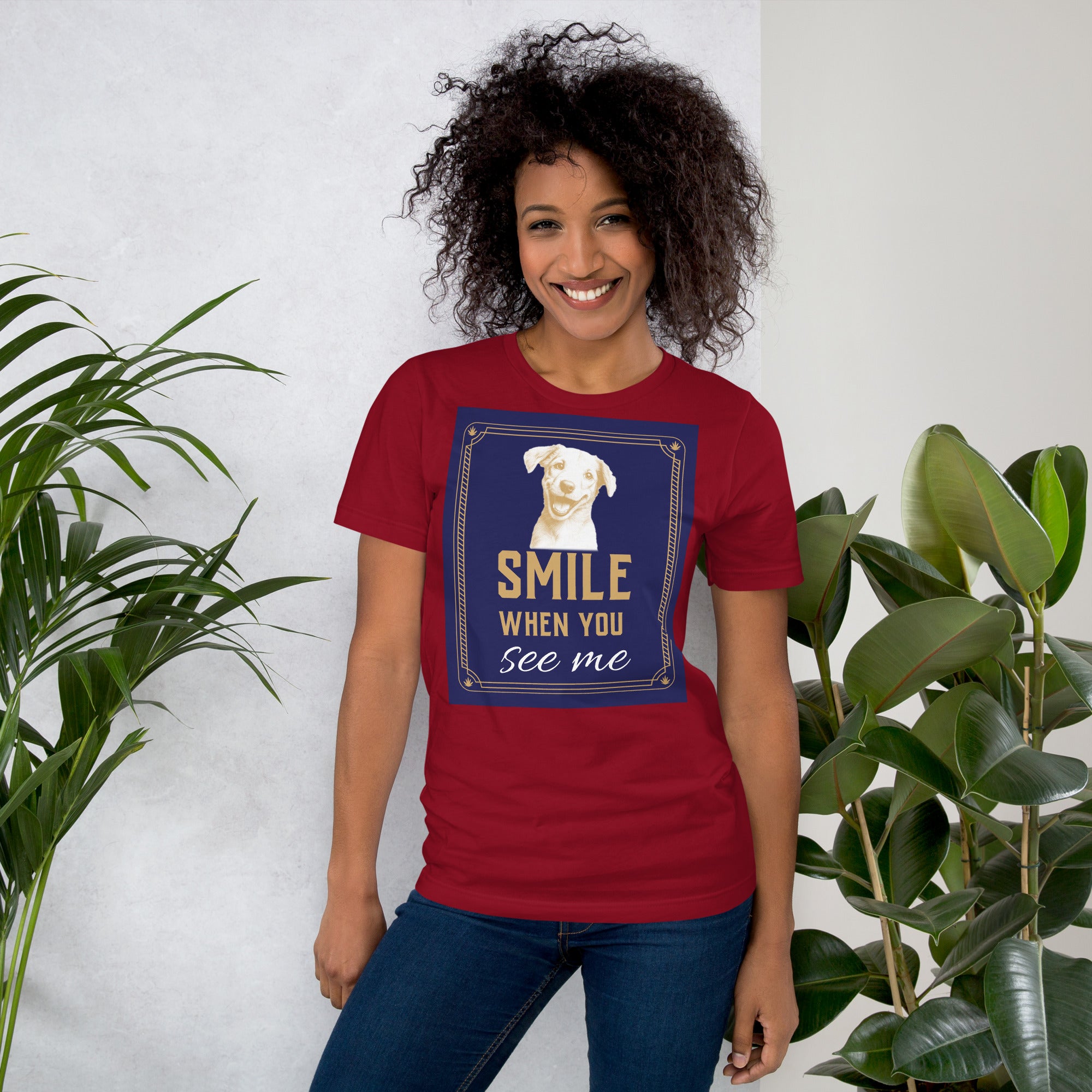 Unisex t-shirt - Smile When You See Me Unisex T-Shirt – For Joyful High Achievers by printfluence.net