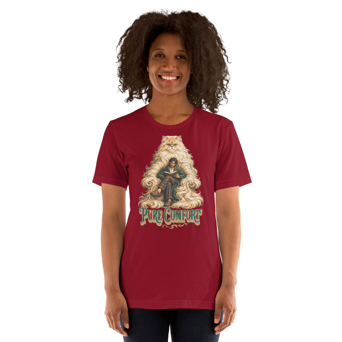 Cat Lovers Unisex Staple T-Shirt "Pure Comfort" by printfluence.net