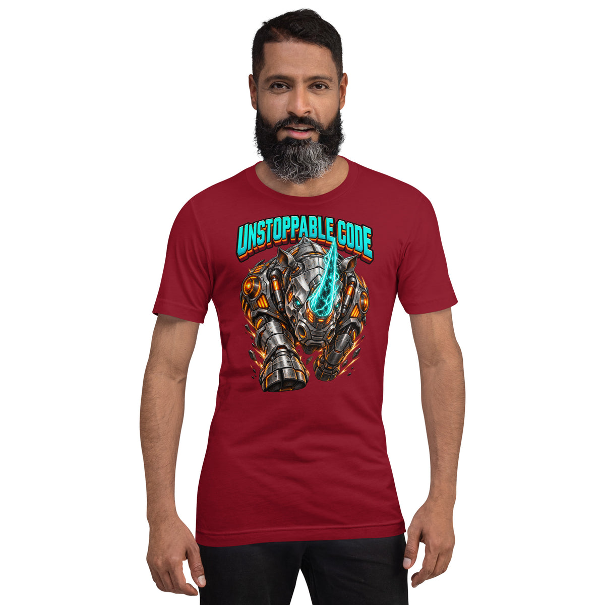Cyberpunk Animals Lovers | Unisex Staple T-Shirt — UNSTOPPABLE CODE by printfluence
