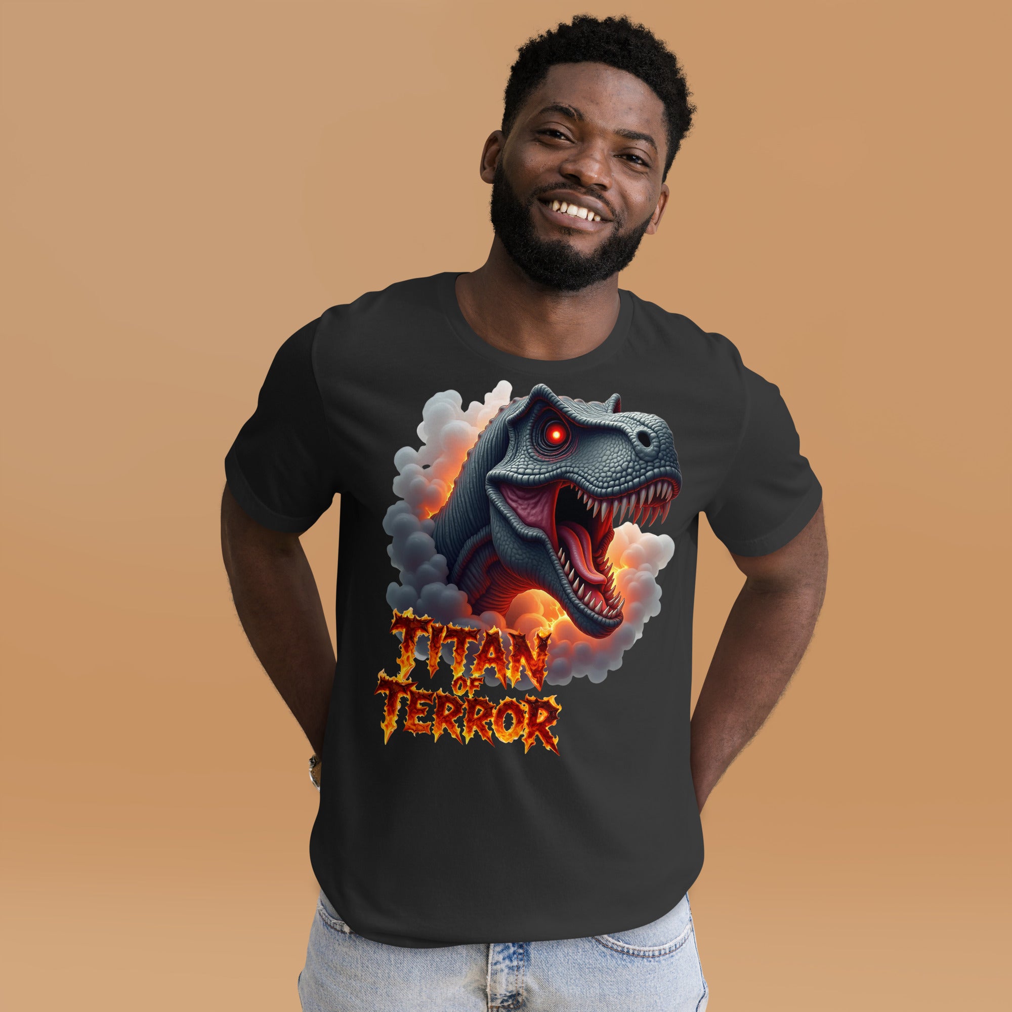 Unisex t-shirt - Titan of Terror Dino Unisex T-Shirt – Primal Power for Elite Dominators by printfluence.net